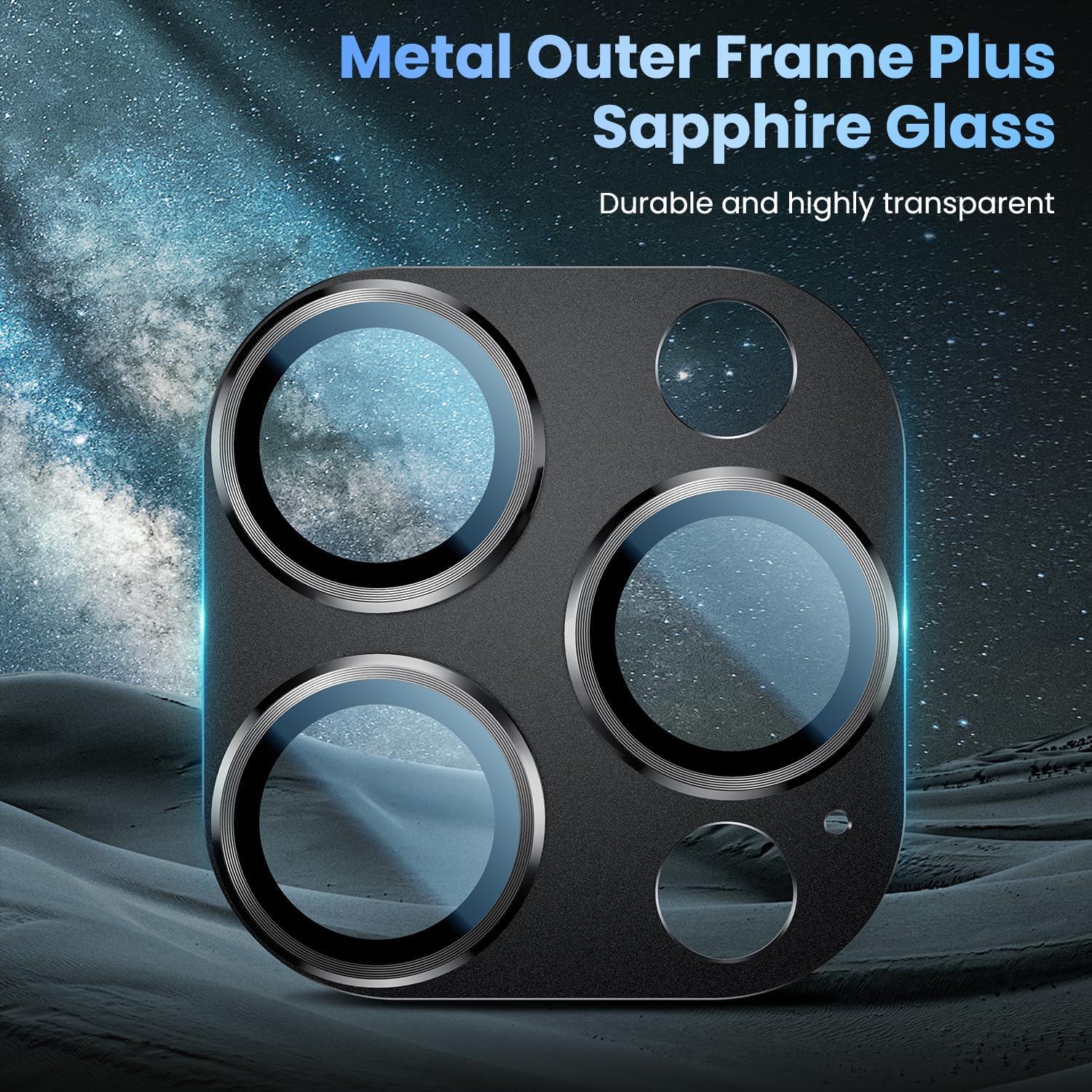 Protector de Lente de Cámara Uyiton para iPhone 16 Pro Max - Titanio