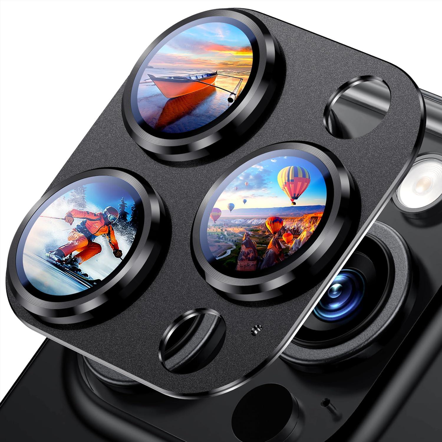 Protector de Lente de Cámara Uyiton para iPhone 16 Pro Max - Titanio