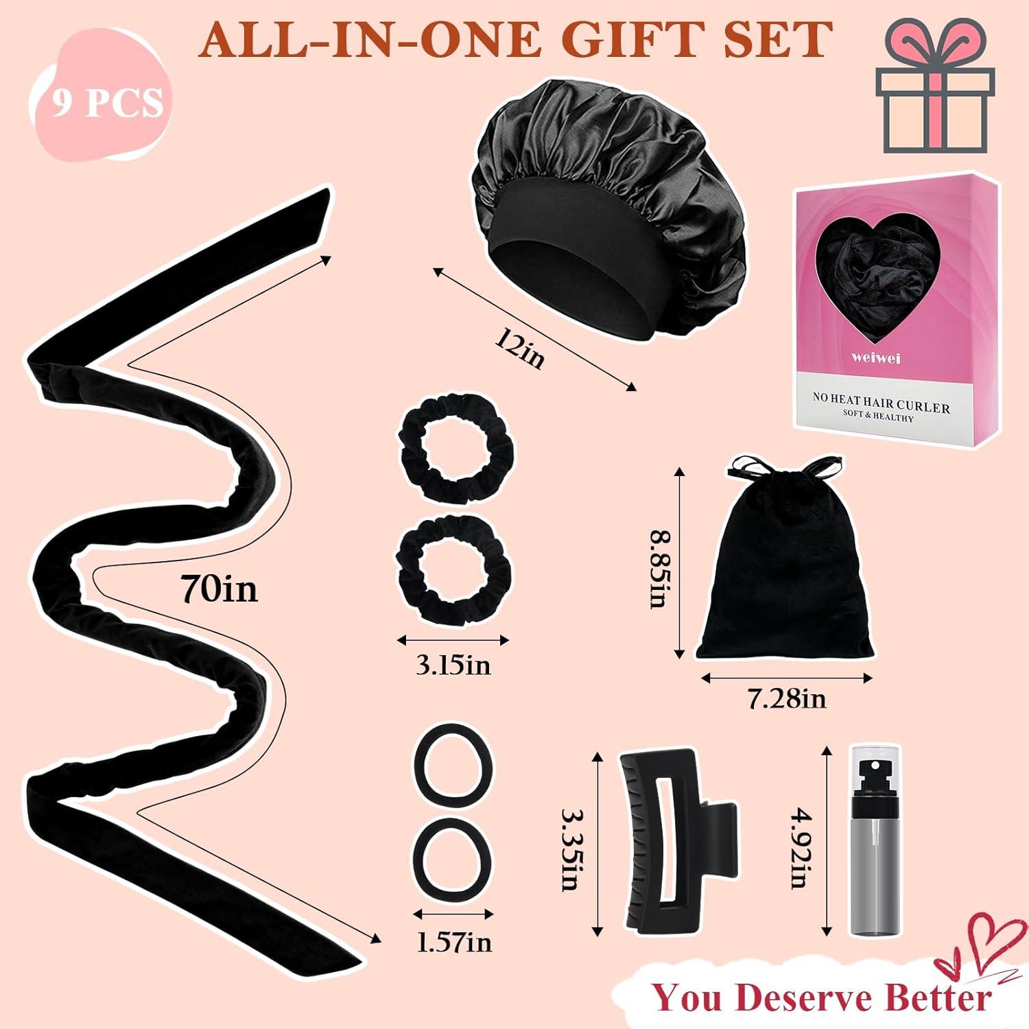 Banda Rizador Sin Calor Weiwei 177.8 cm con 9 Rulos Suaves