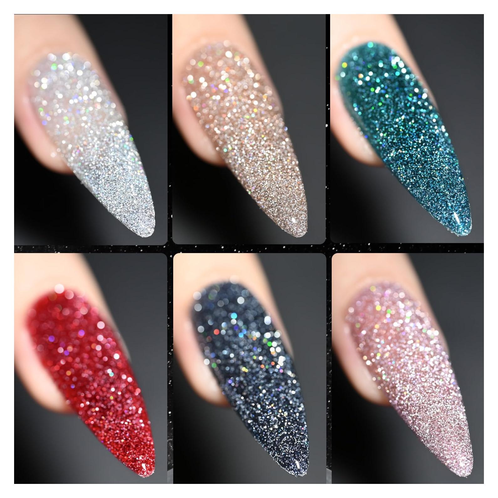 Conjunto de Esmalte de Uñas GAOY 6 Colores Holográfico 7.3ml