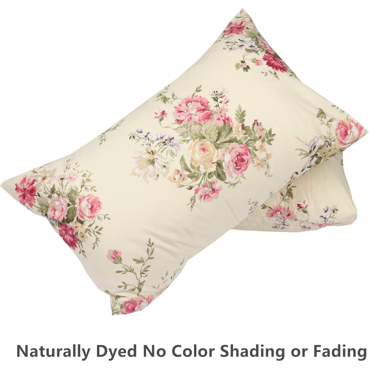 Juego de Fundas de Almohada WBYCOTBED 100% Algodón 400 Hilos Queen