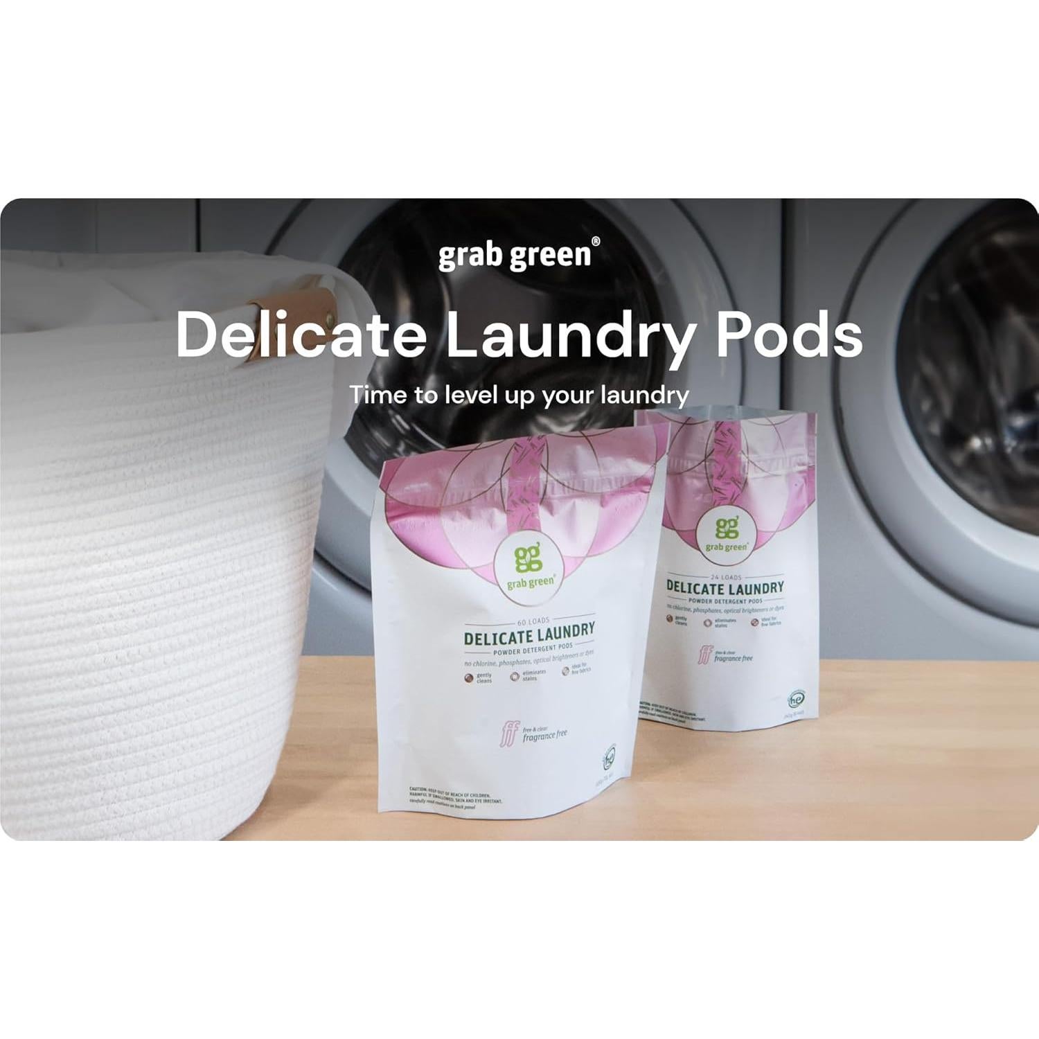 Detergente para Ropa Delicada Grab Green 24 Cápsulas Sin Fragancia