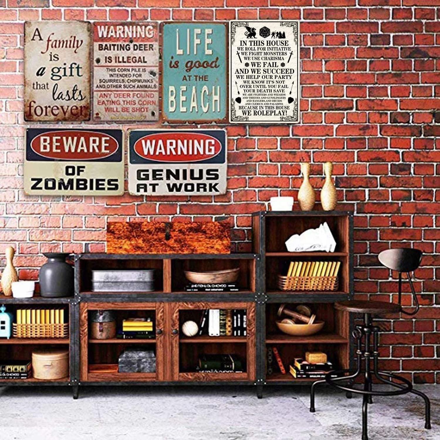 Letrero de Metal Vintage KONMPFEY 20x30 cm Decoración Retro