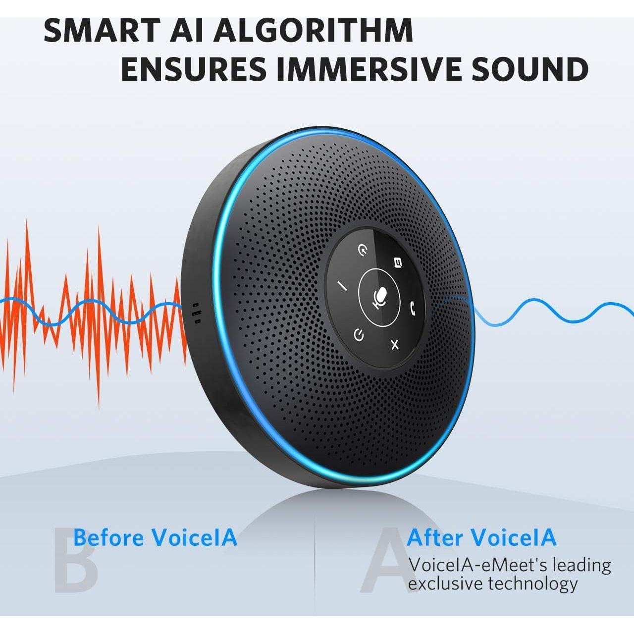 Altavoz Bluetooth eMeet M2 Negro para Conferencias 5-8 Personas