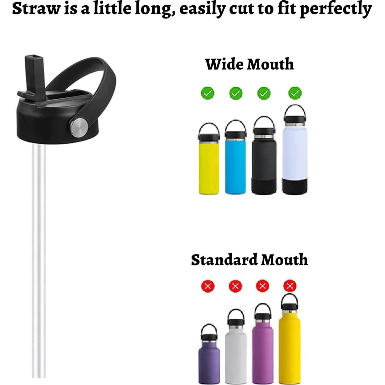 Juego de Popotes Reutilizables Hydro Flask - 6 Pzs 20.32 cm