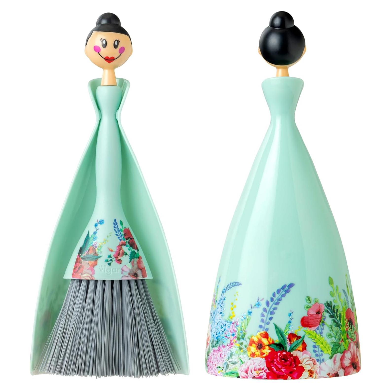 Juego de Escoba y Recogedor Vigar Mini Turquesa 27cm