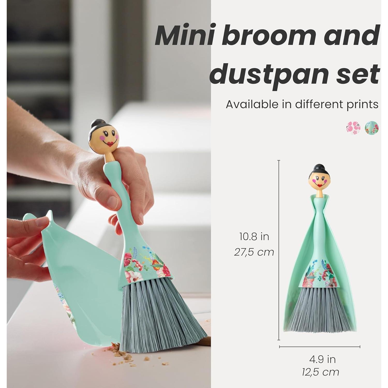 Juego de Escoba y Recogedor Vigar Mini Turquesa 27cm