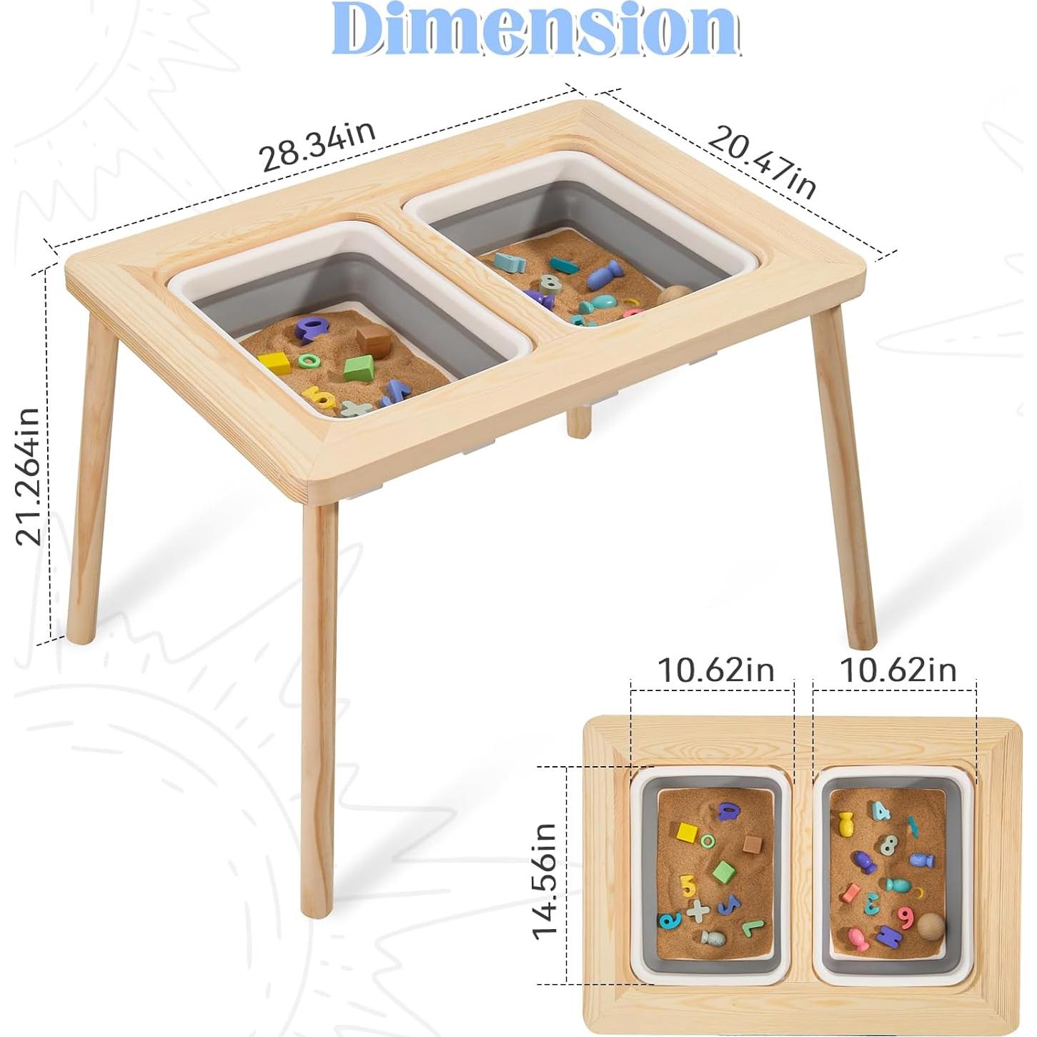 Mesa Sensorial 5 en 1 Prunelax con Almacenamiento Plegable