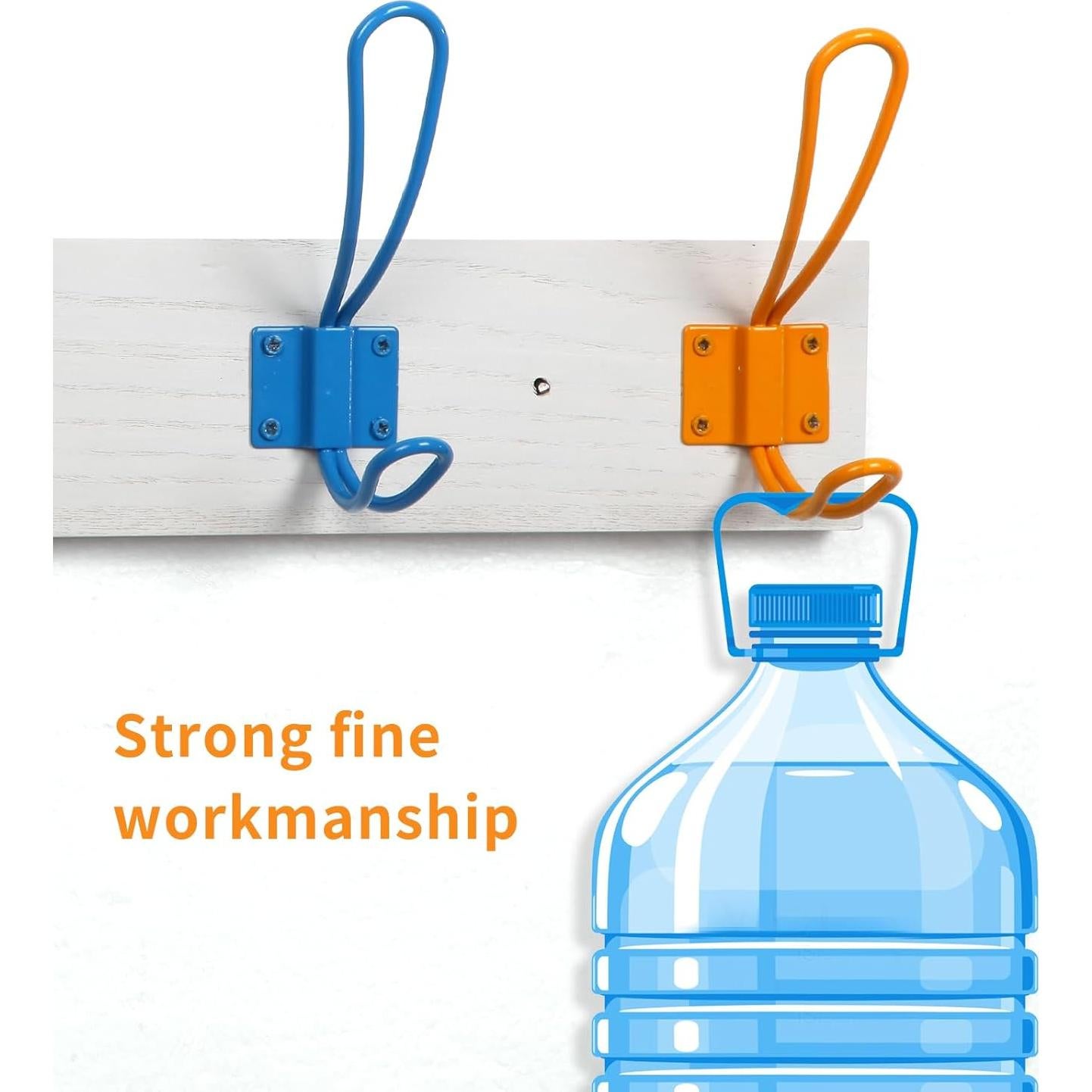 Perchero de Abrigos KYSMOTIC Montado en Pared 4 Ganchos Blanco 43 cm