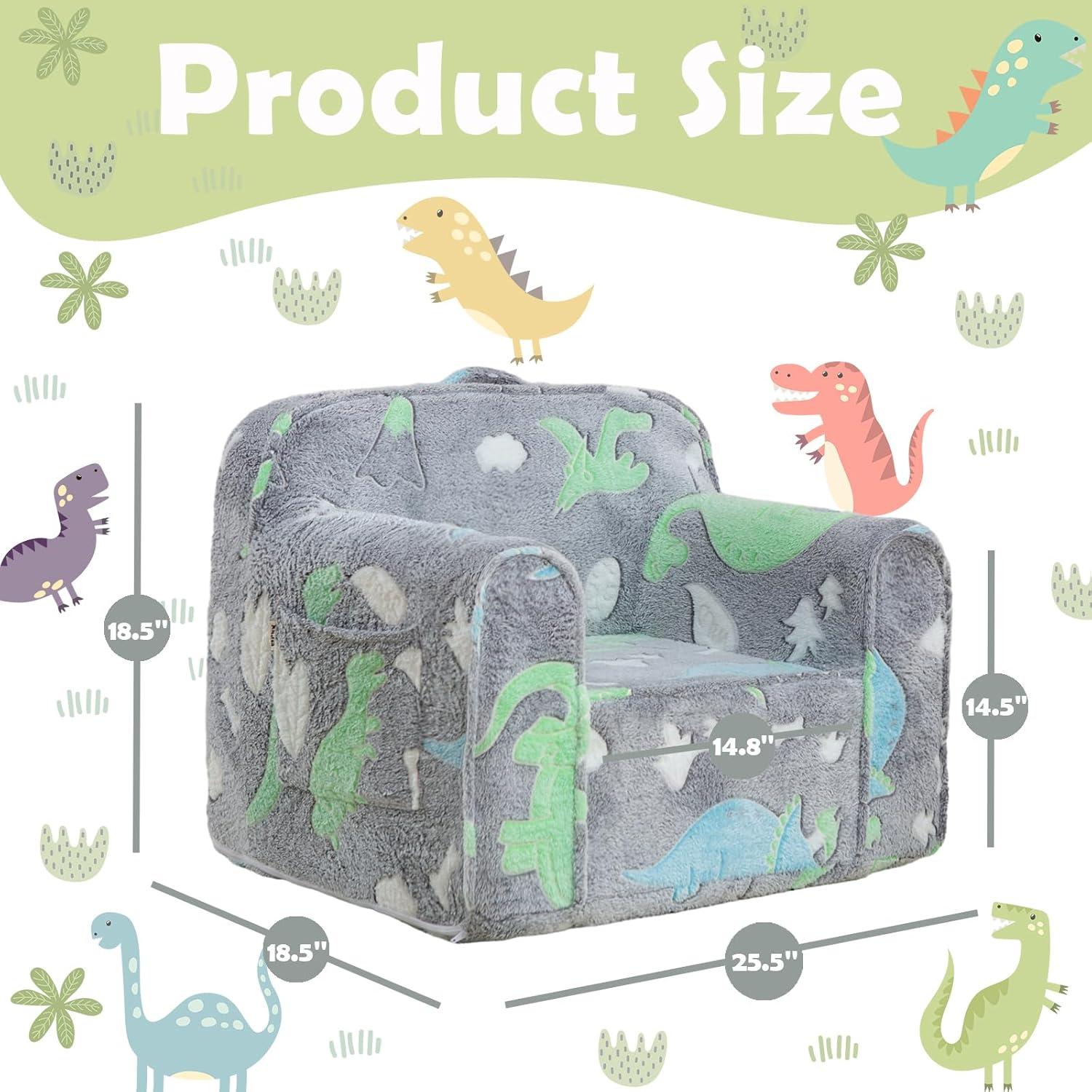 Sillón Infantil Kisdsa Dino Brillante 45.7x63.5x47 cm