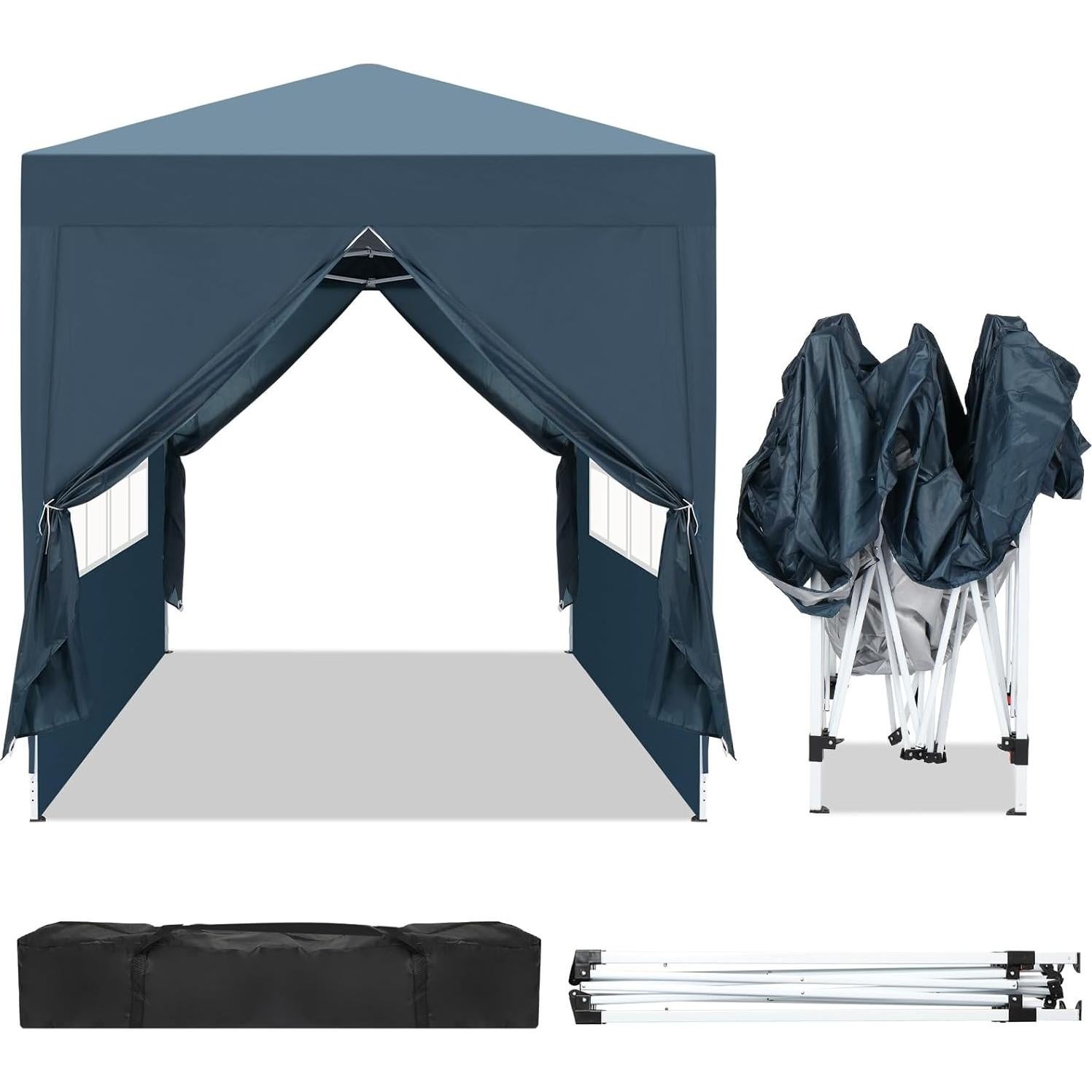 Carpa Portátil 6x6m WOW PIONEER Azul Resistente al Agua