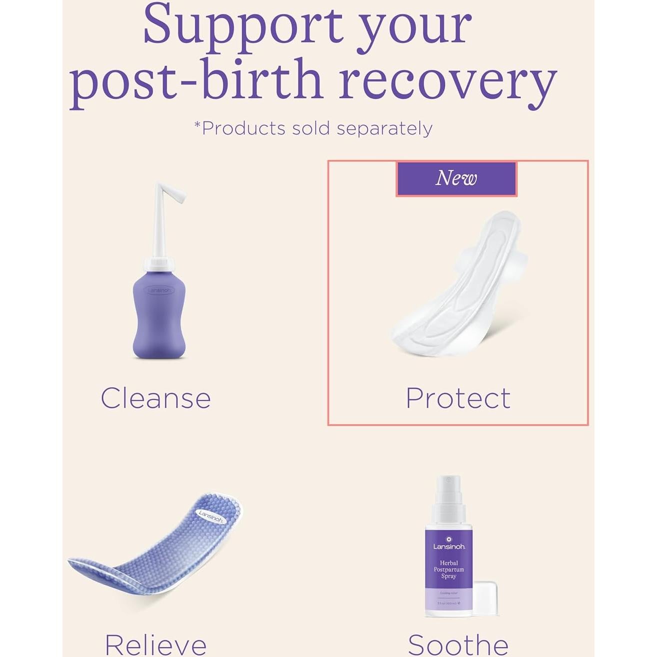 Compresas Postparto Lansinoh, 40 Unidades, Alta Absorción