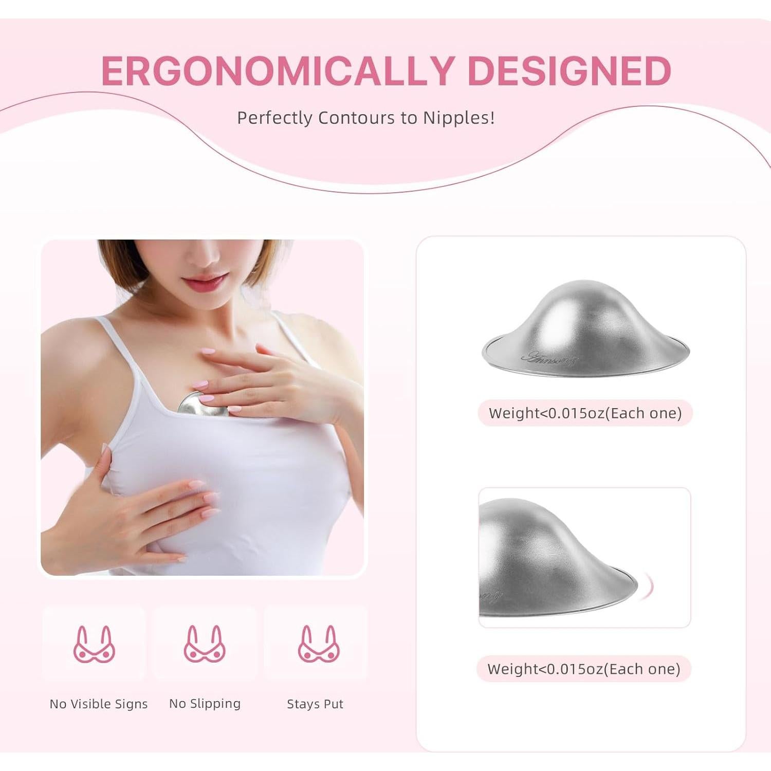 Copas de Lactancia de Plata 925 - Protectores de Pezón Regular