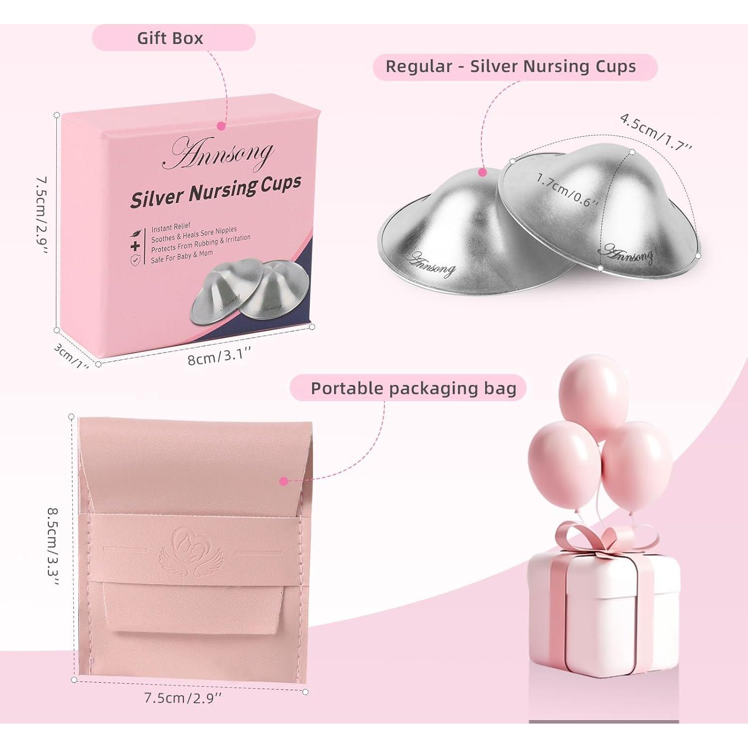 Copas de Lactancia de Plata 925 - Protectores de Pezón Regular