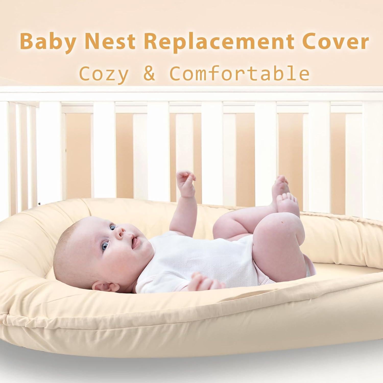 Funda de Lounger para Bebé Hooyax 100% Algodón Beige