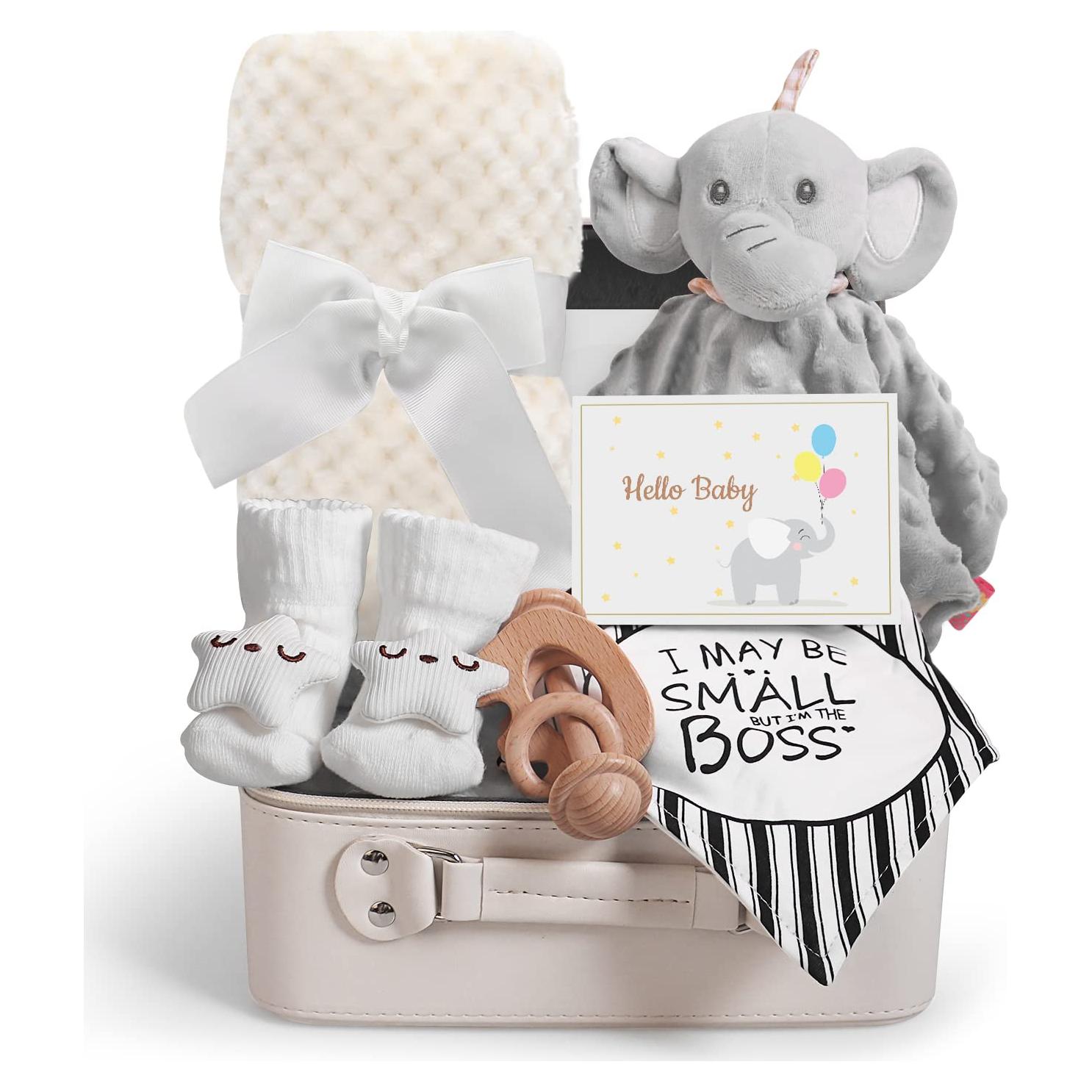 Set de Regalo para Bebé Elefante iAOVUEBY - Manta, Sonajero y Más