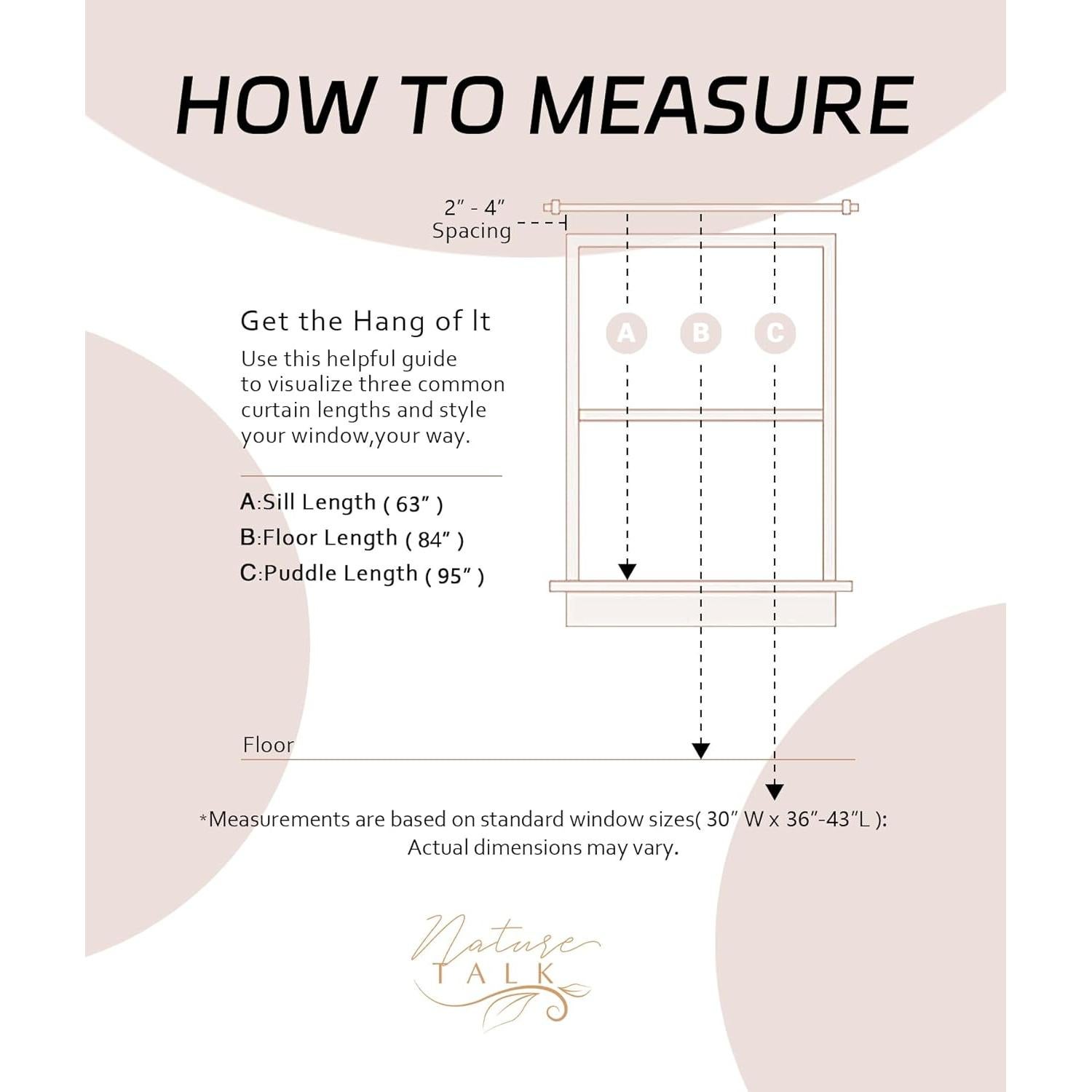 Cortinas Opacas NatureTalk Rosa 2 Paneles 52x63 cm Ojal Plata