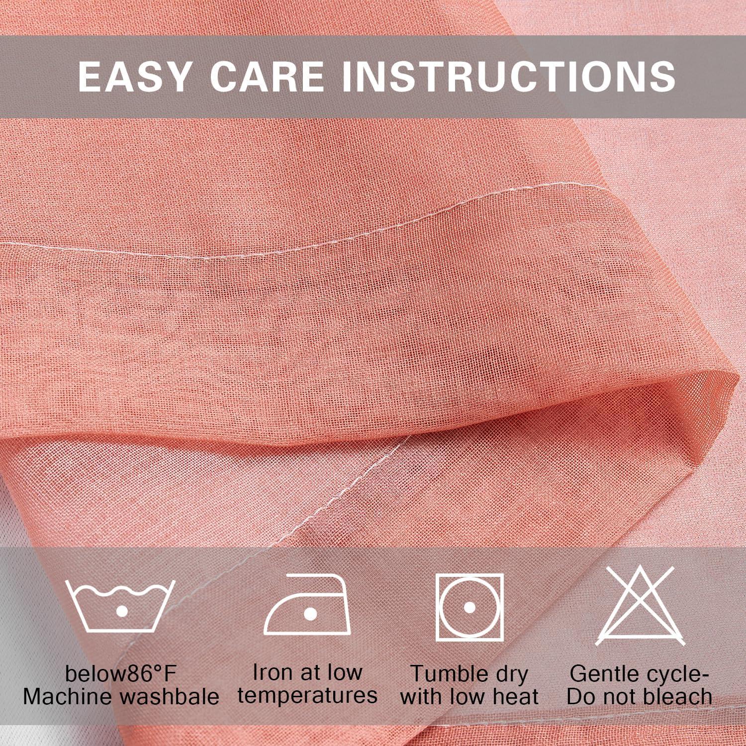 Cortinas Opacas NatureTalk Rosa 2 Paneles 52x63 cm Ojal Plata