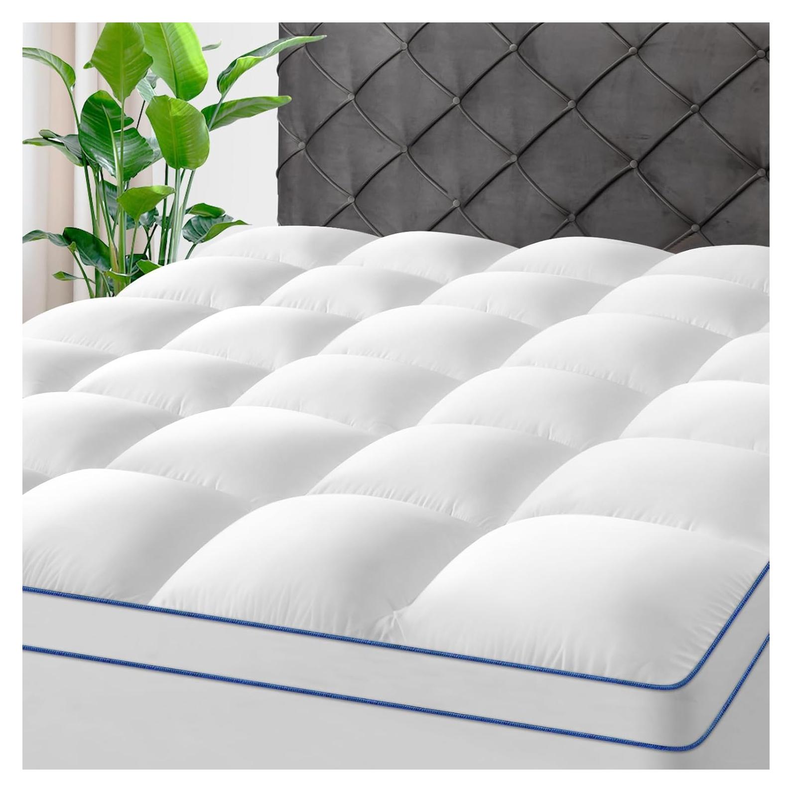 Colchón Topper Twin Kayfia Extra Grueso 152x203 cm Blanco