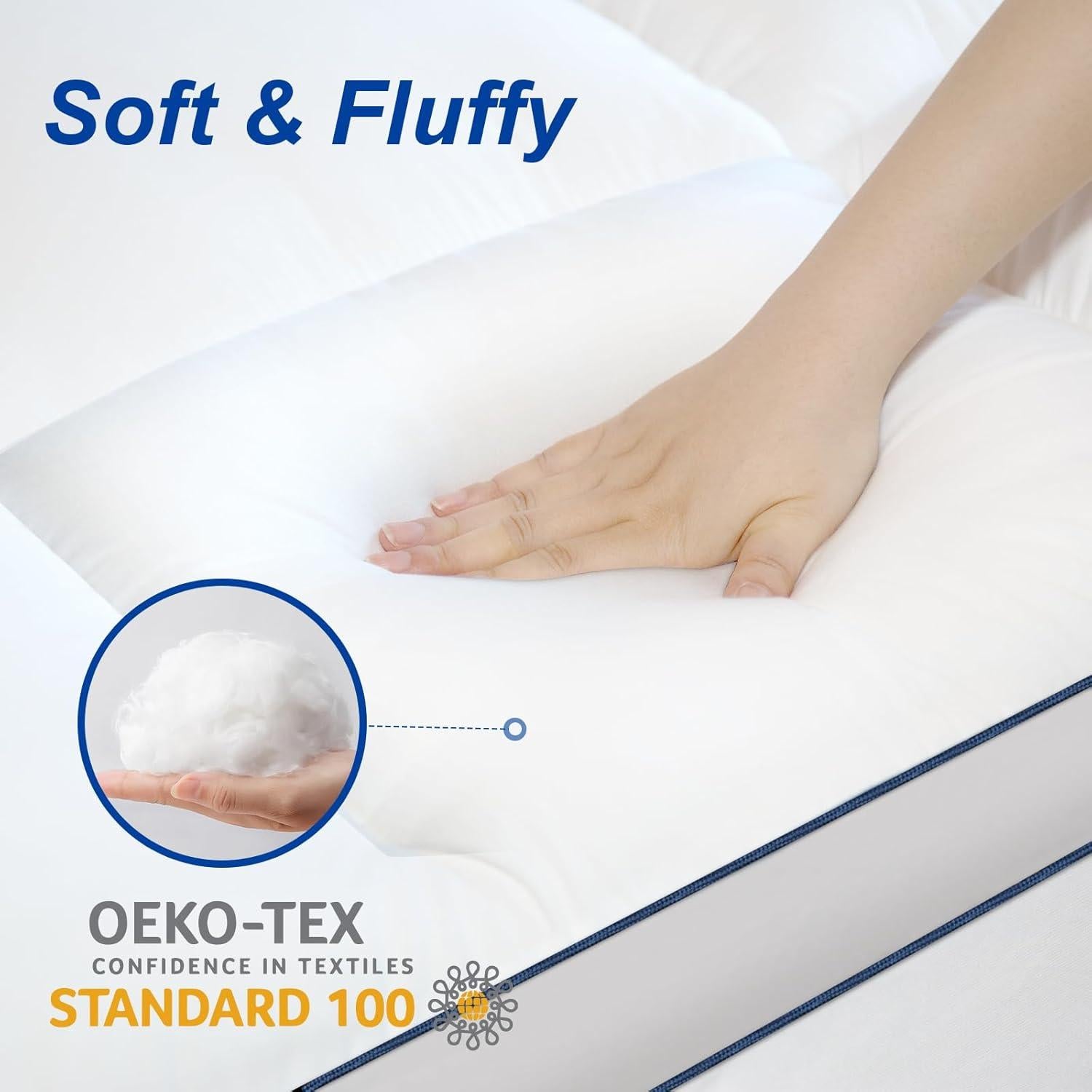 Colchón Topper Twin Kayfia Extra Grueso 152x203 cm Blanco