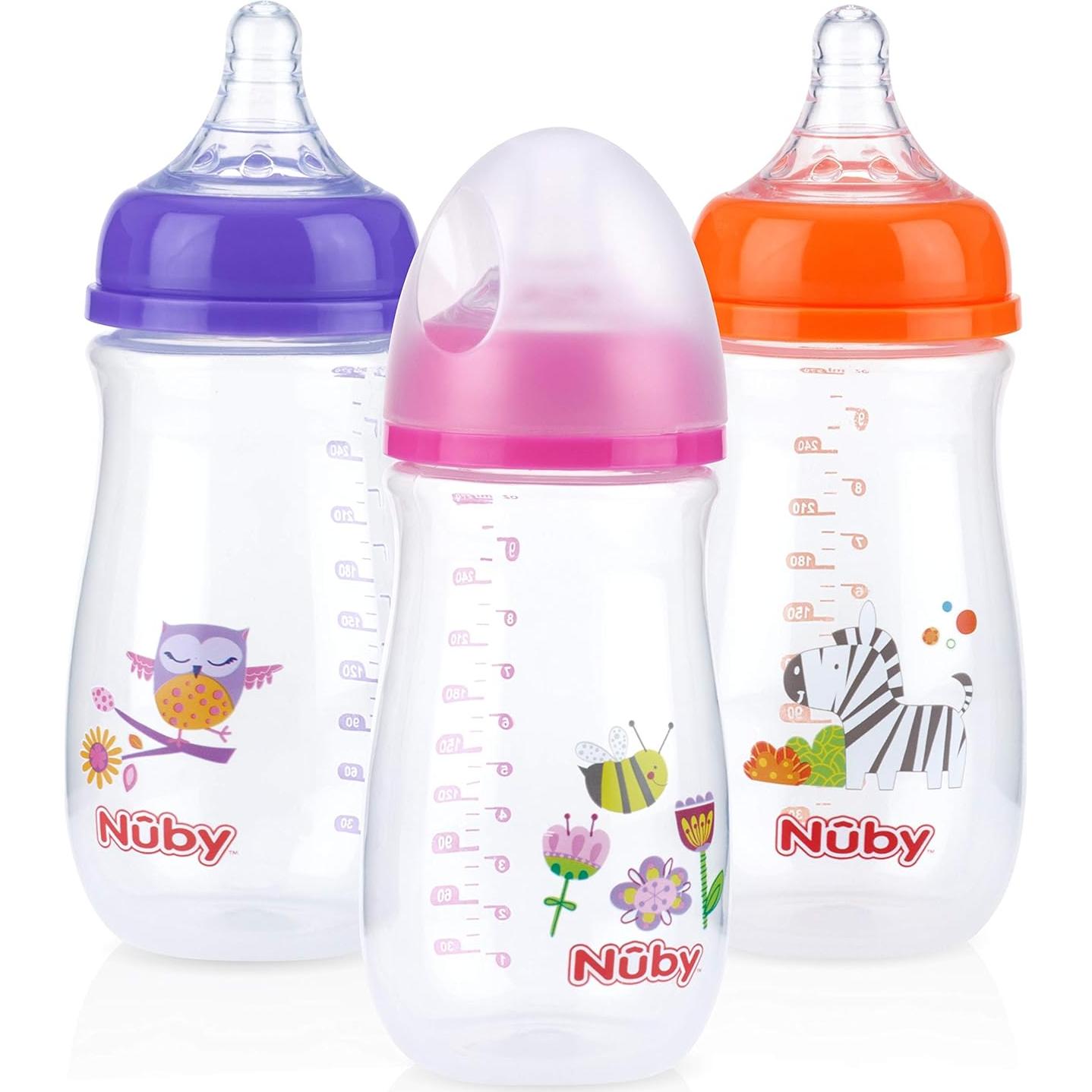 Botellas Anticólicas Nuby Tritan 9oz 3 Paquete 3M+