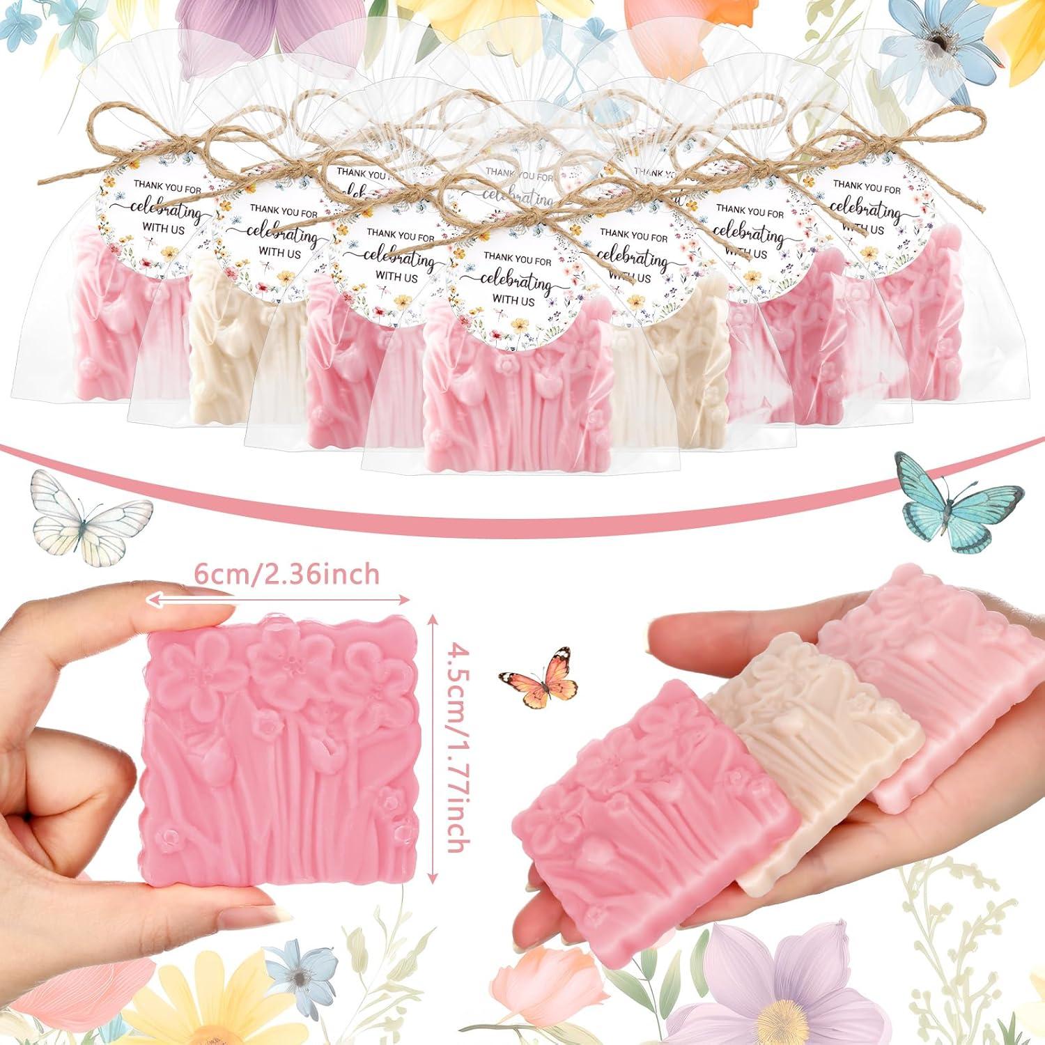 Set de Jabón para Baby Shower Demissle 20 Pcs Flores Aromáticas