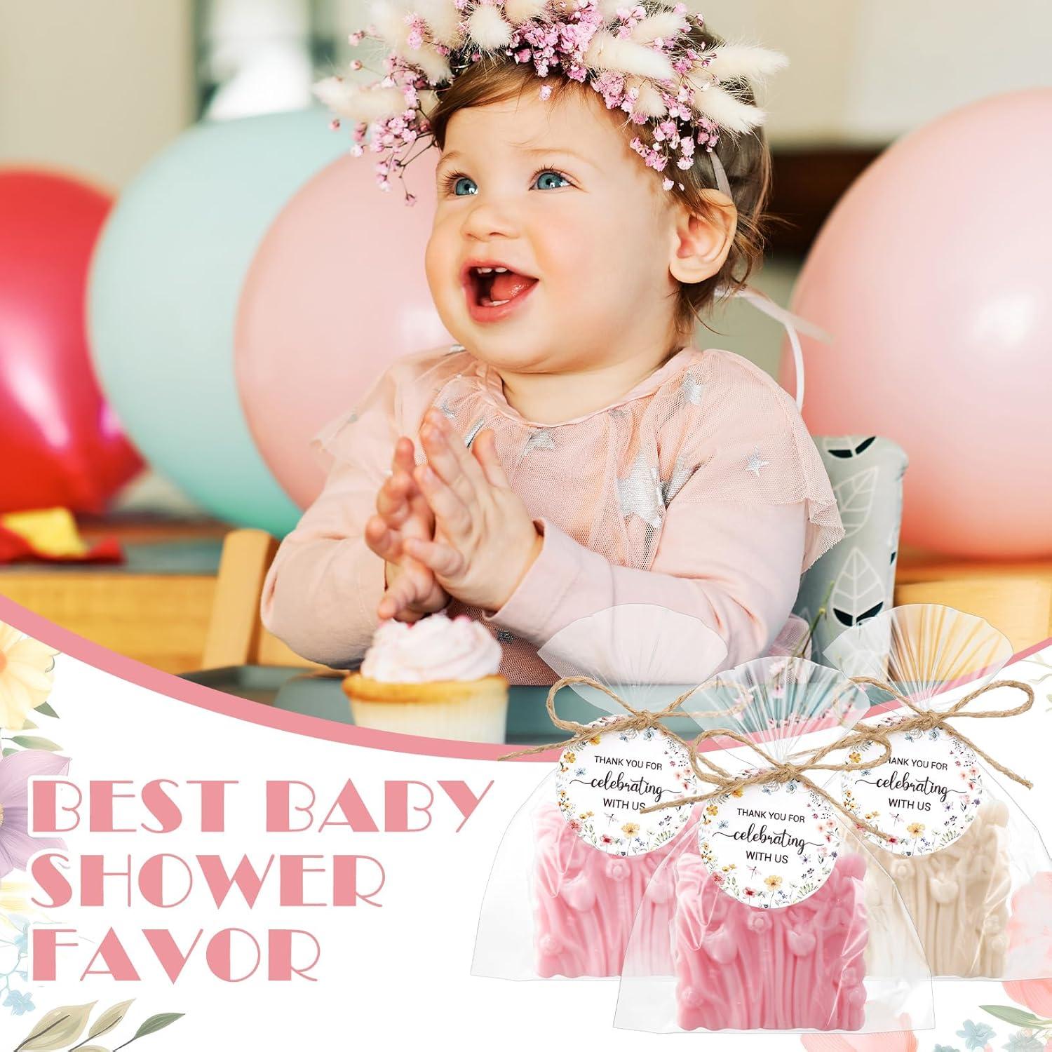 Set de Jabón para Baby Shower Demissle 20 Pcs Flores Aromáticas