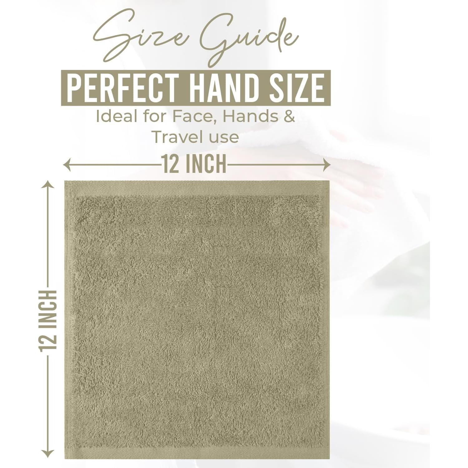 Toallas de Algodón Dan River Paquete de 24 Beige 30x30 cm