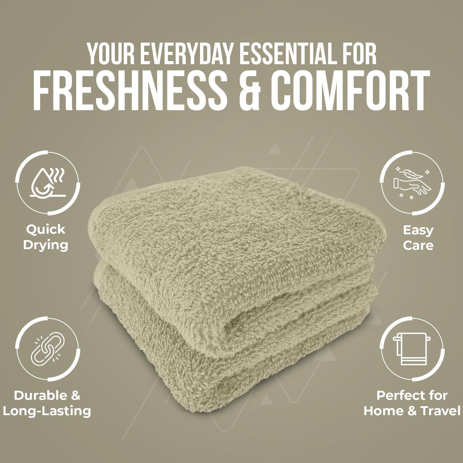 Toallas de Algodón Dan River Paquete de 24 Beige 30x30 cm