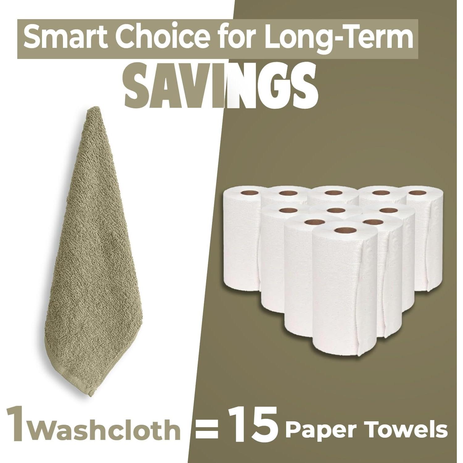 Toallas de Algodón Dan River Paquete de 24 Beige 30x30 cm