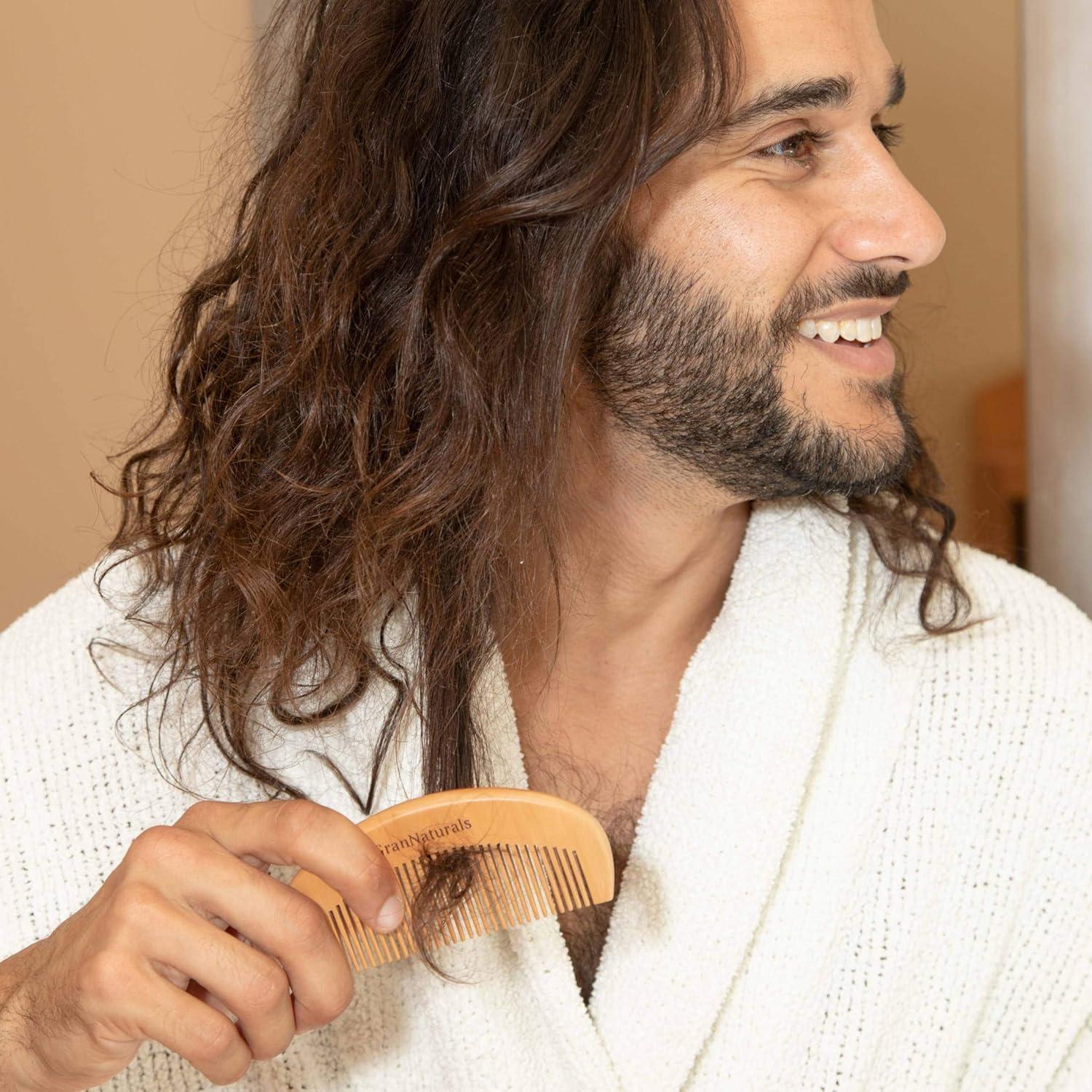 Peine de Madera GranNaturals Compacto para Cabello Húmedo y Seco