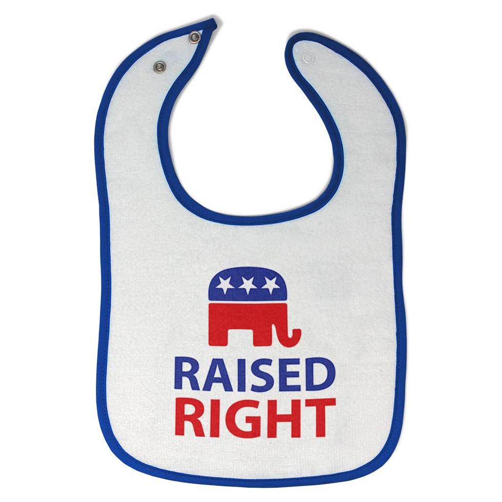 Bibs de Algodón Cute Rascals con Bandera Americana - Blanco y Azul