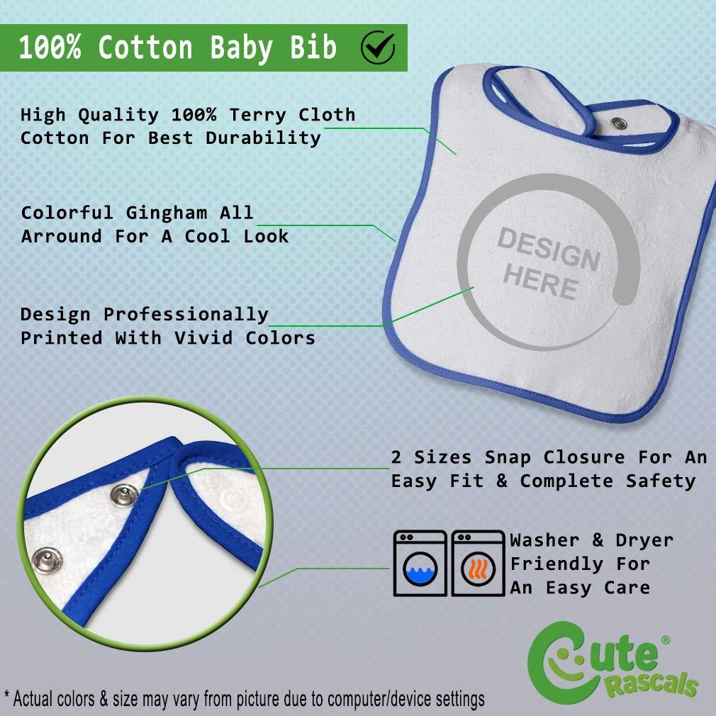 Bibs de Algodón Cute Rascals con Bandera Americana - Blanco y Azul