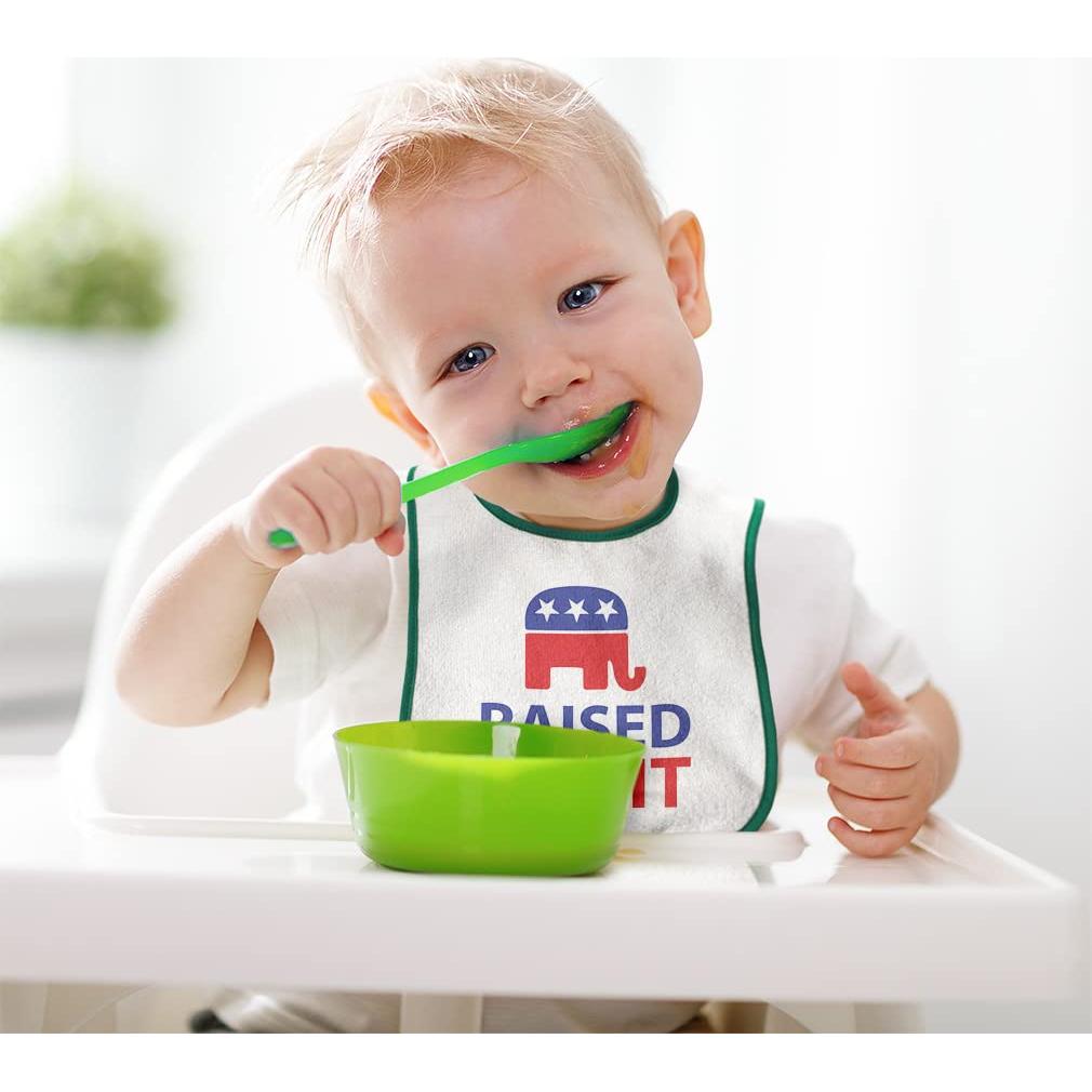 Bibs de Algodón Cute Rascals con Bandera Americana - Blanco y Azul