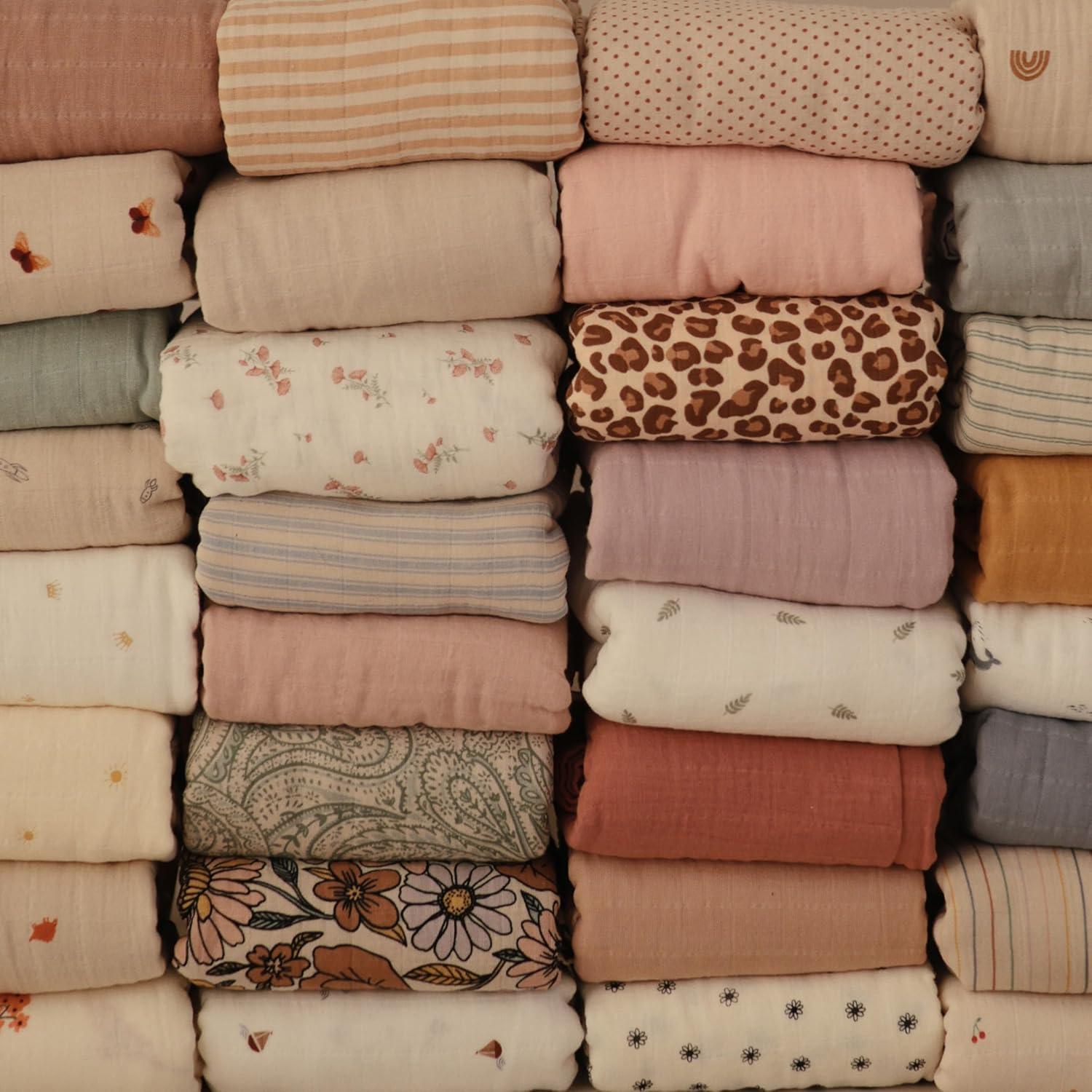 Manta de Muselina para Bebé Mushie 100% Algodón Orgánico Abejas