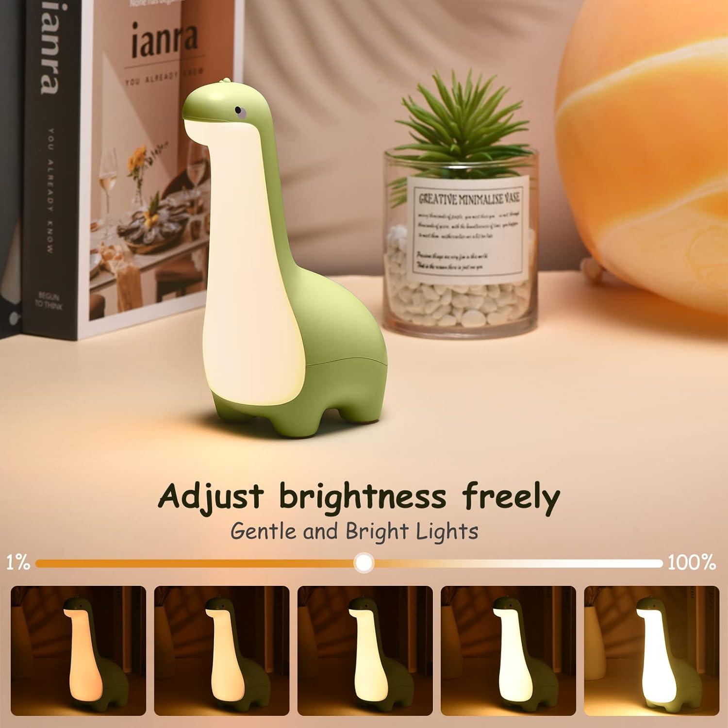 Luz Nocturna Dinosaurio Ligivite Recargable Kawaii 12cm