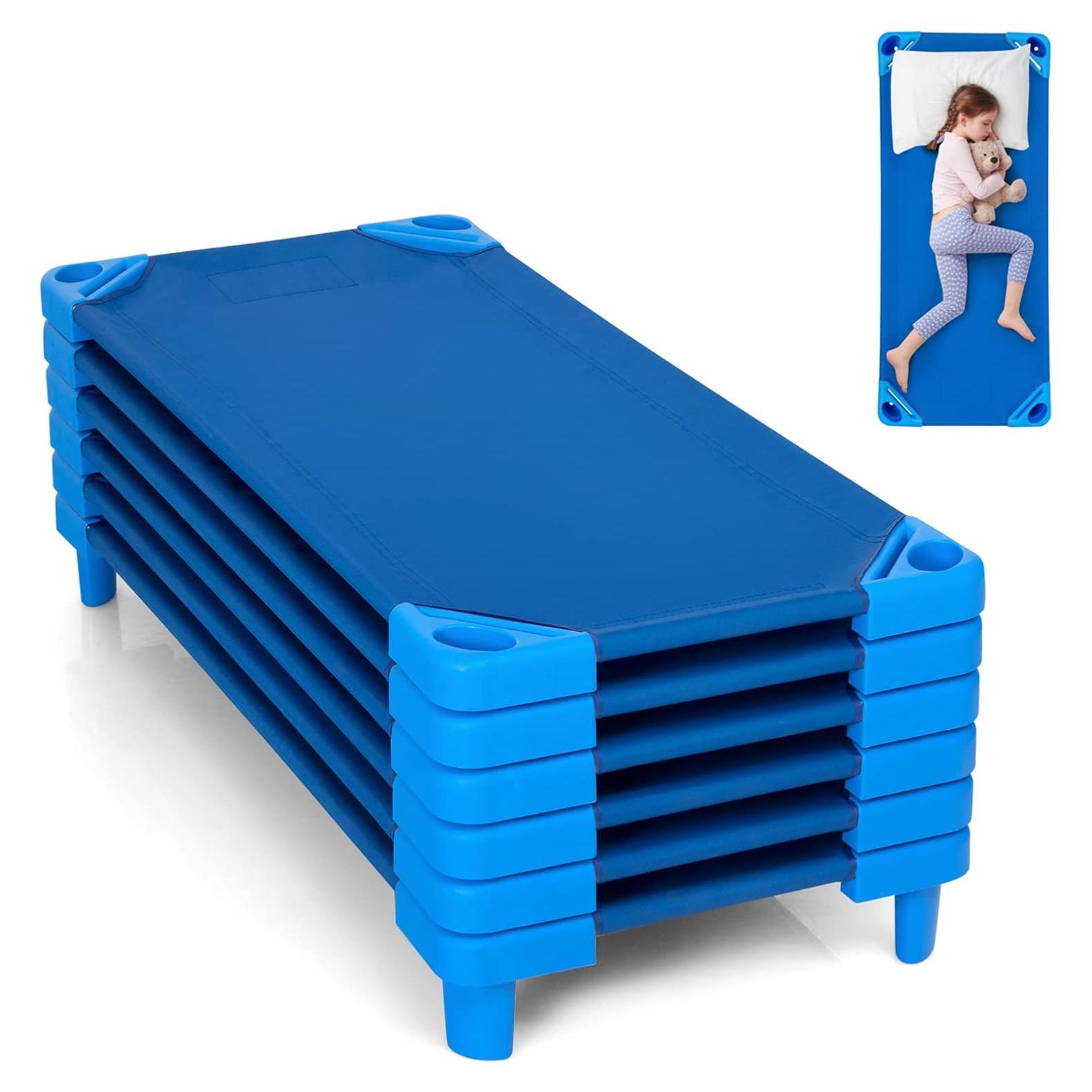 Camas Apilables KOTEK para Niños - 6 Unidades Azul 130x57 cm