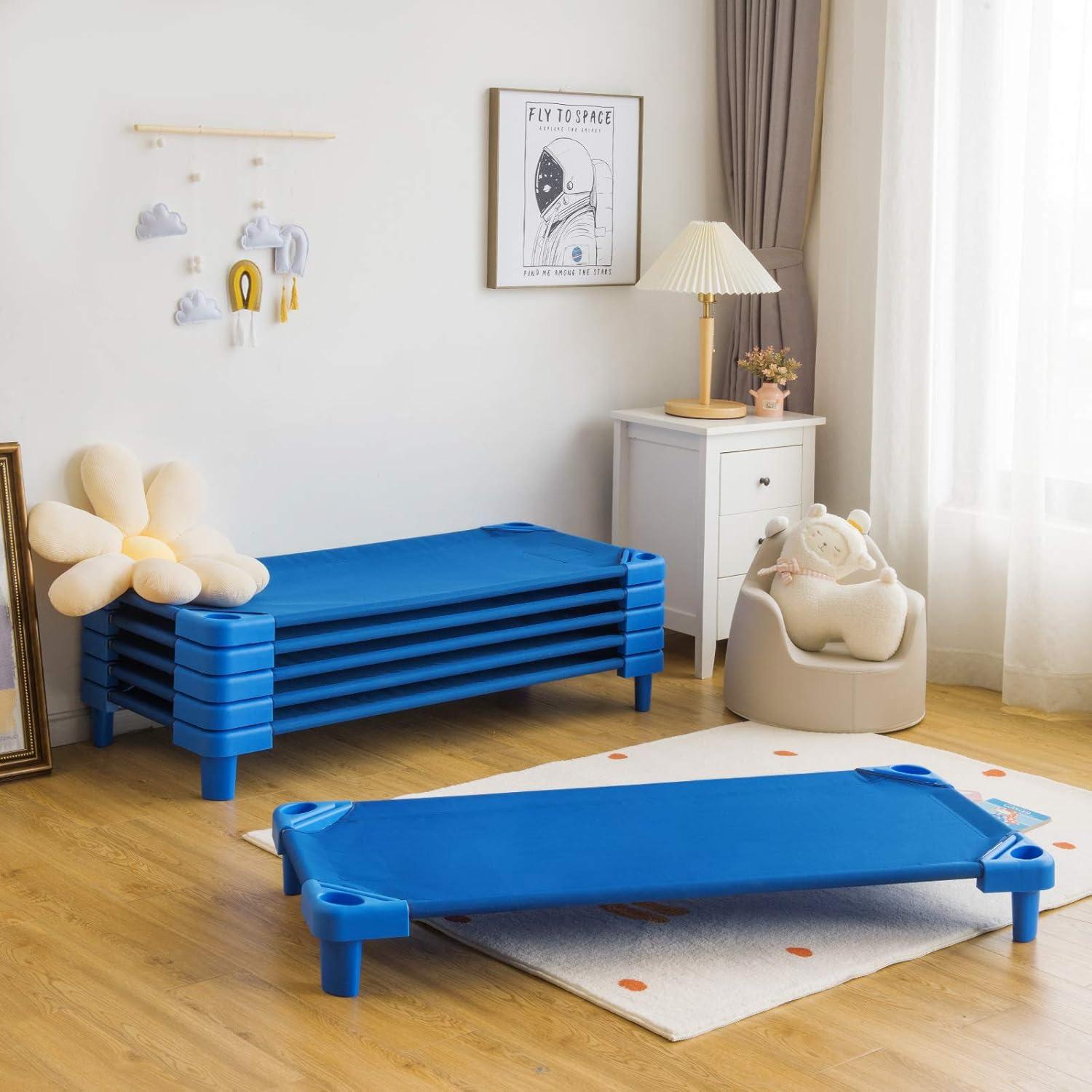 Camas Apilables KOTEK para Niños - 6 Unidades Azul 130x57 cm