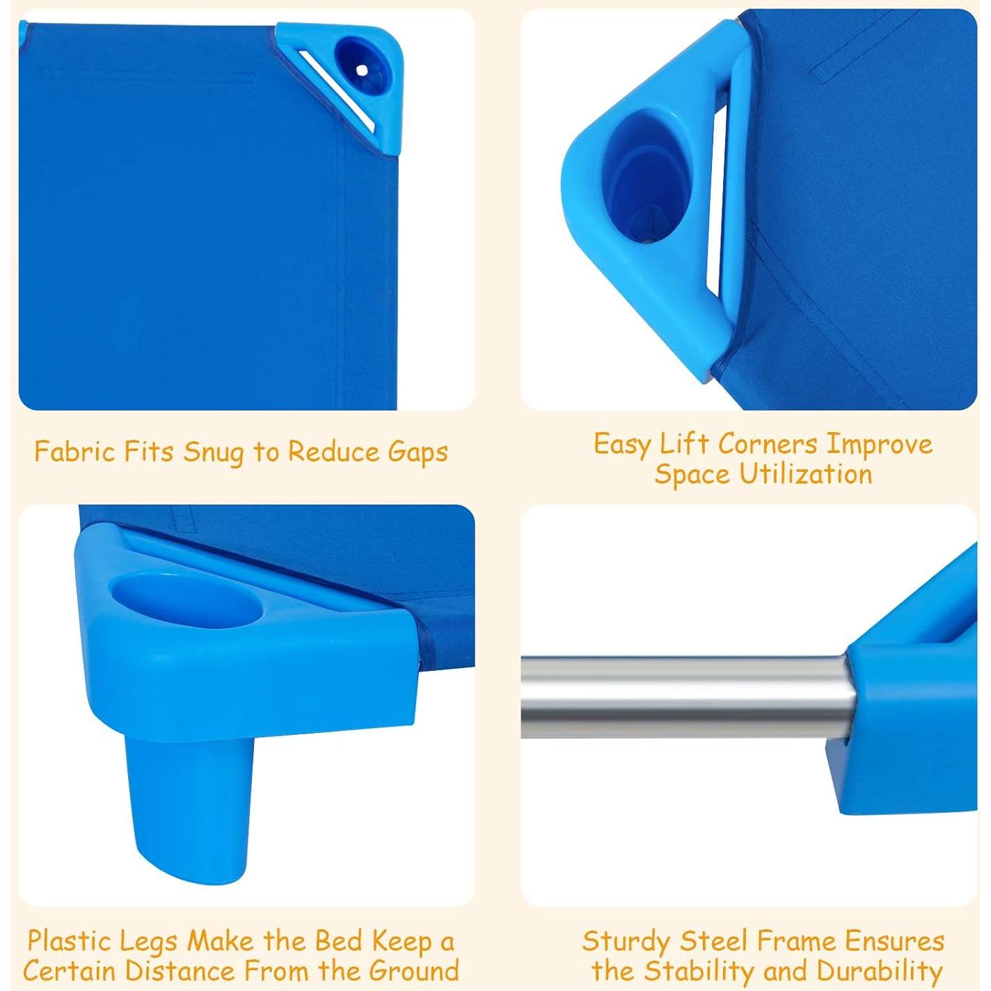 Camas Apilables KOTEK para Niños - 6 Unidades Azul 130x57 cm