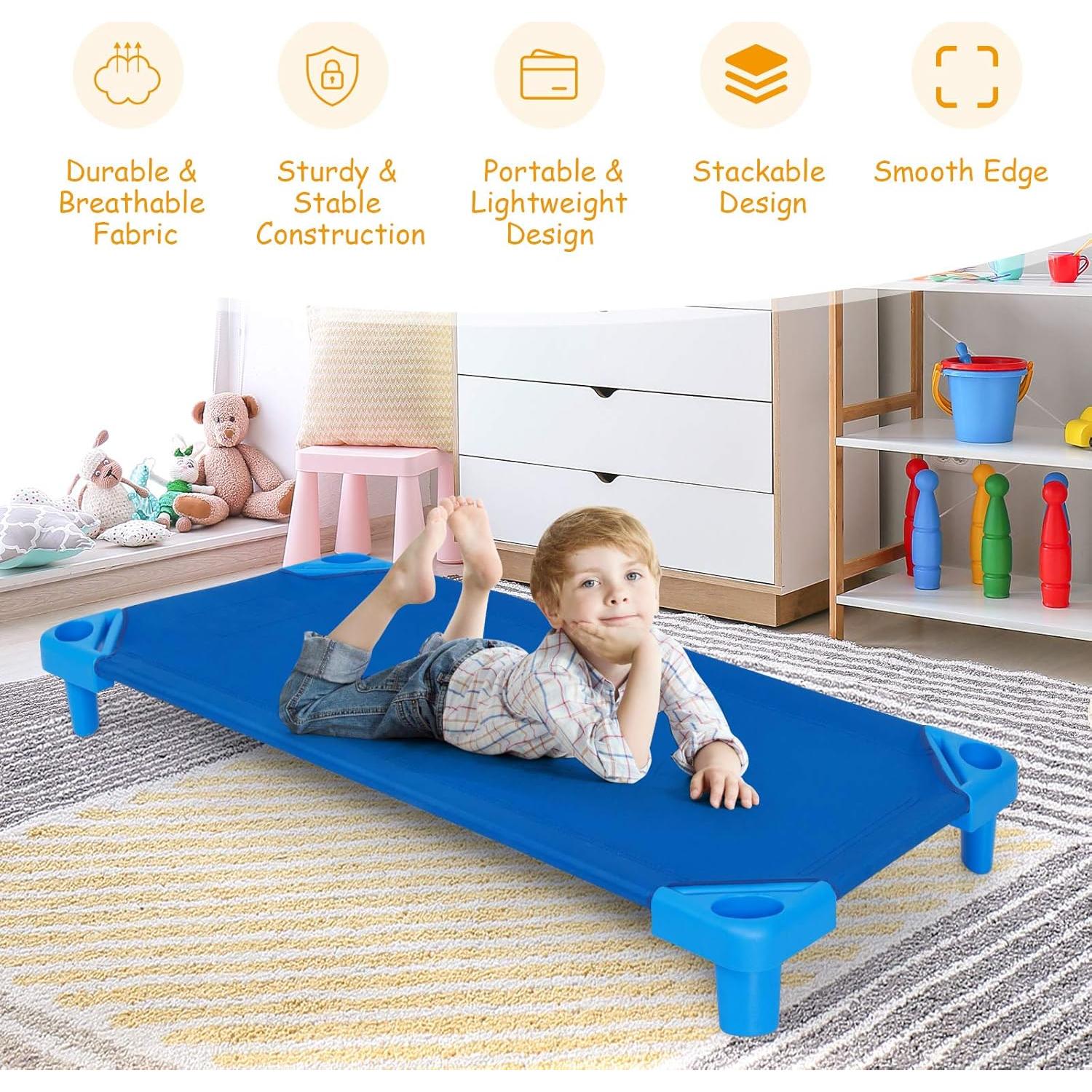 Camas Apilables KOTEK para Niños - 6 Unidades Azul 130x57 cm