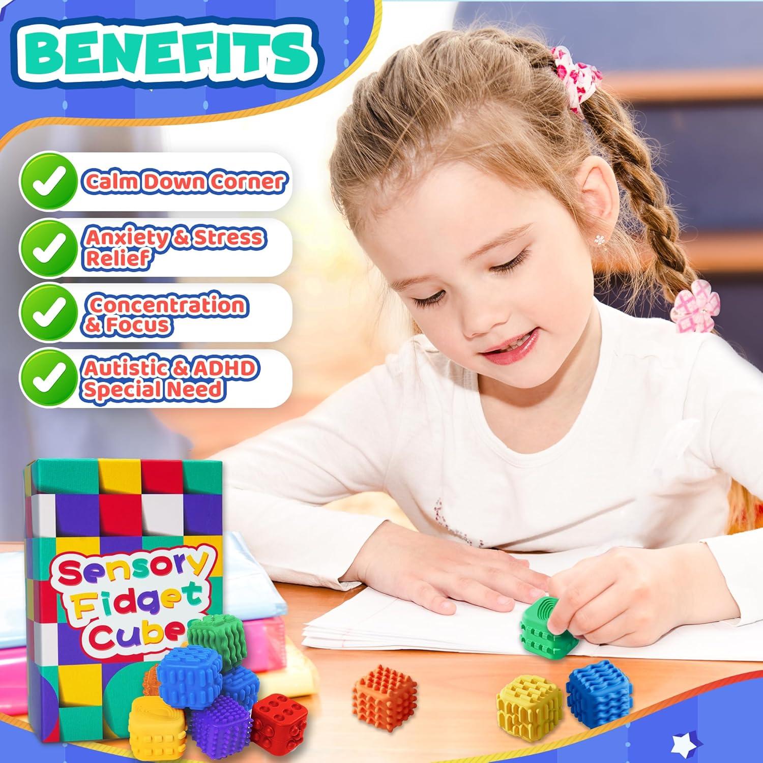 Juguetes Fidget Cube UIIOPJIOM para Niños y Adultos - Silicona