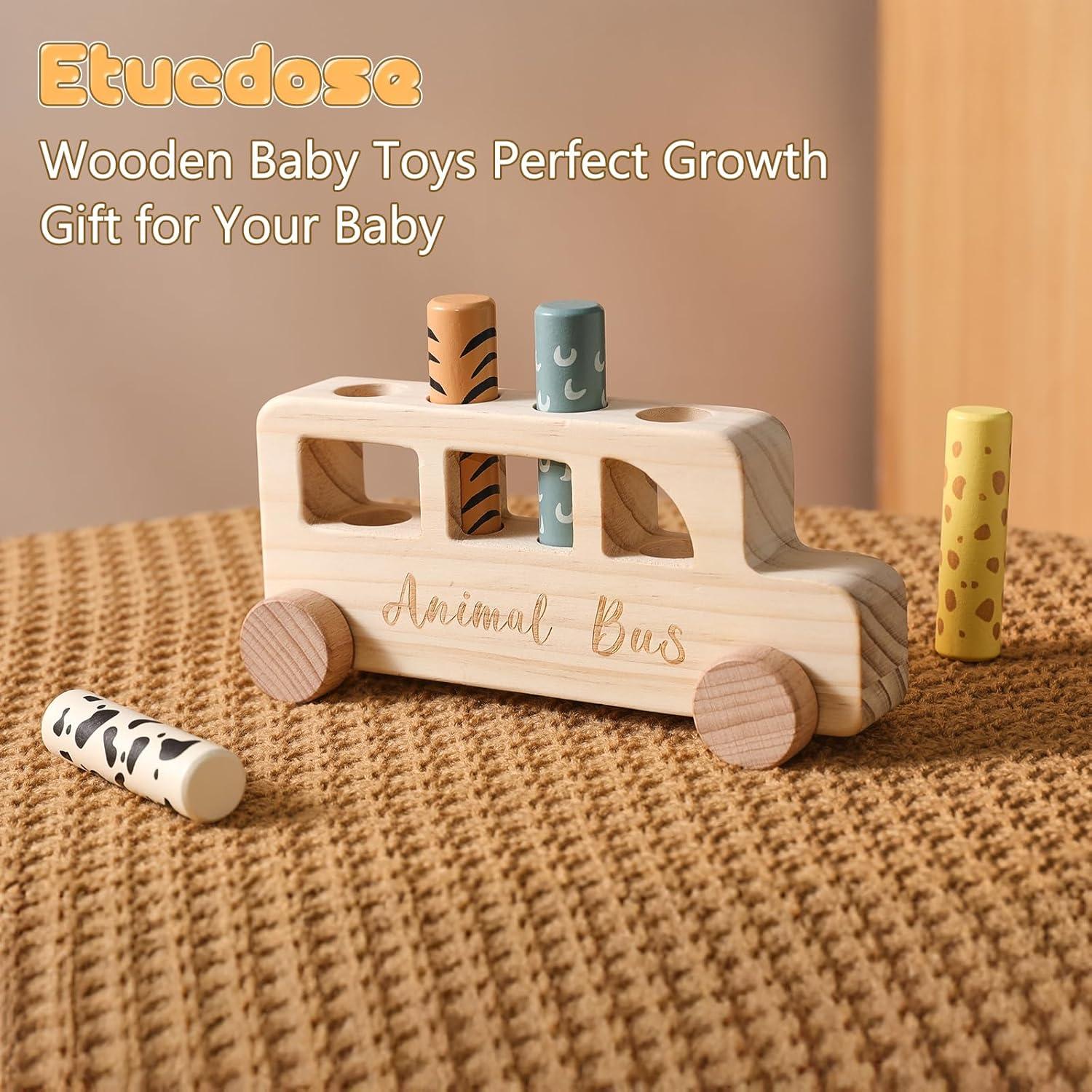 Juguete Pop Up de Madera Etucdose para Bebés 12+ Meses