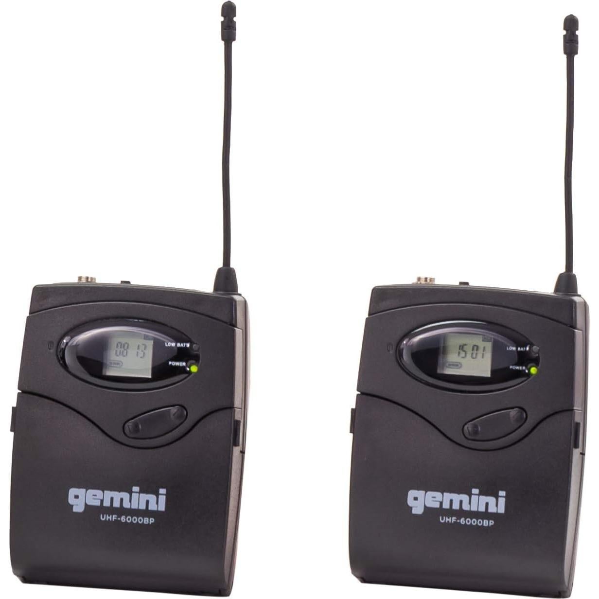 Sistema de Micrófono Inalámbrico Gemini Sound UHF-6200HL - 2 Micrófonos