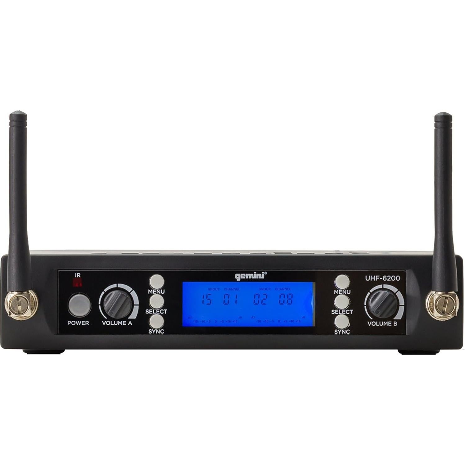 Sistema de Micrófono Inalámbrico Gemini Sound UHF-6200HL - 2 Micrófonos