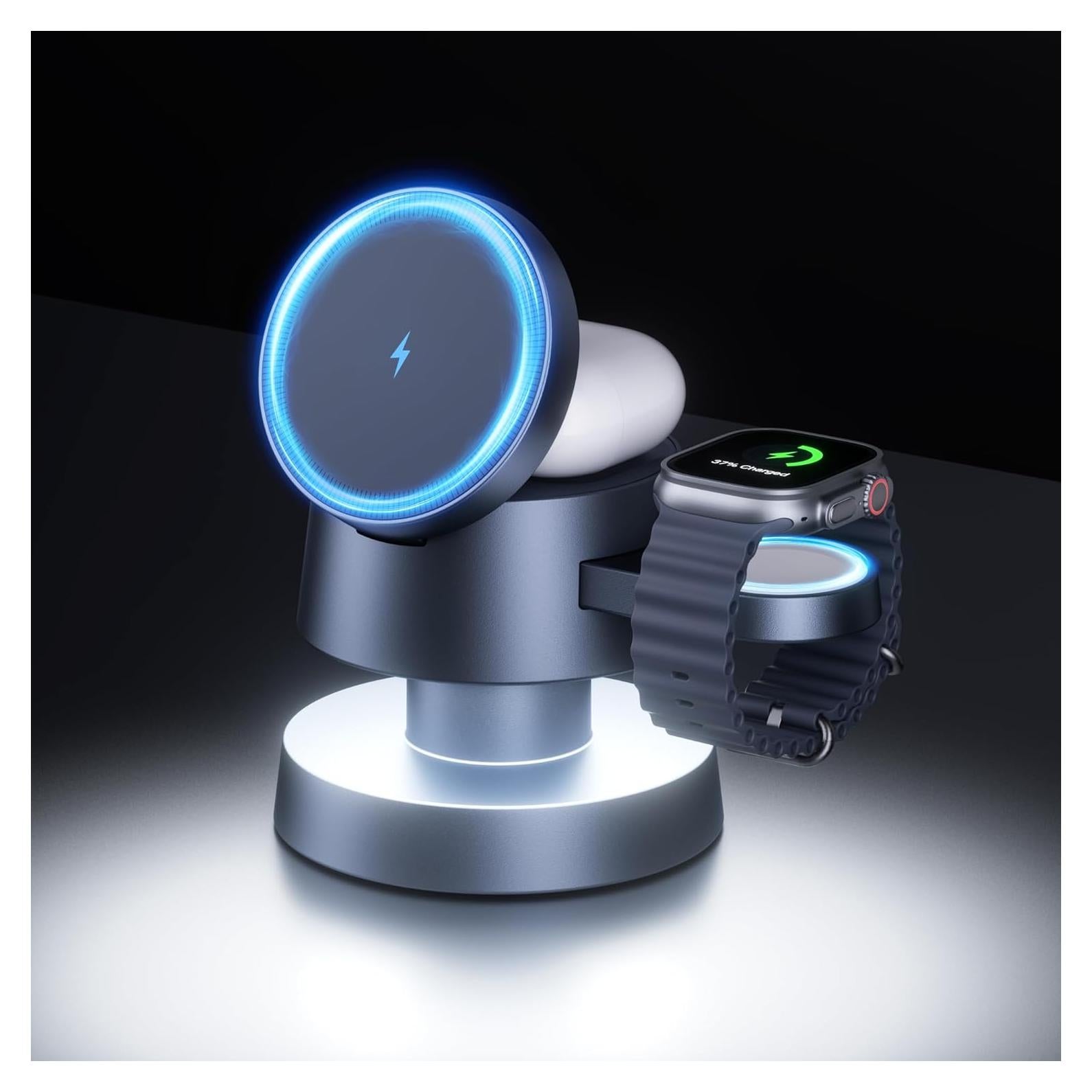 Estación de Carga Inalámbrica Magnética 4 en 1 Kcuskl 15W