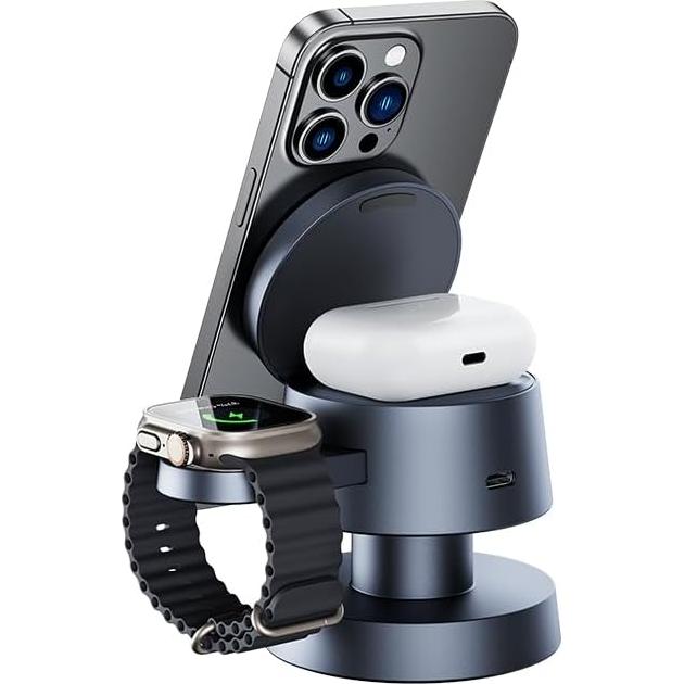 Estación de Carga Inalámbrica Magnética 4 en 1 Kcuskl 15W