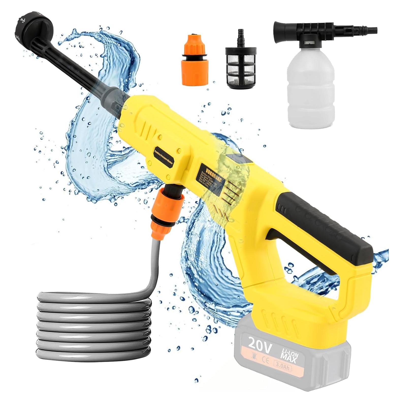 Lavadora a Presión Inalámbrica Vokoroad 1000 PSI 20V Max