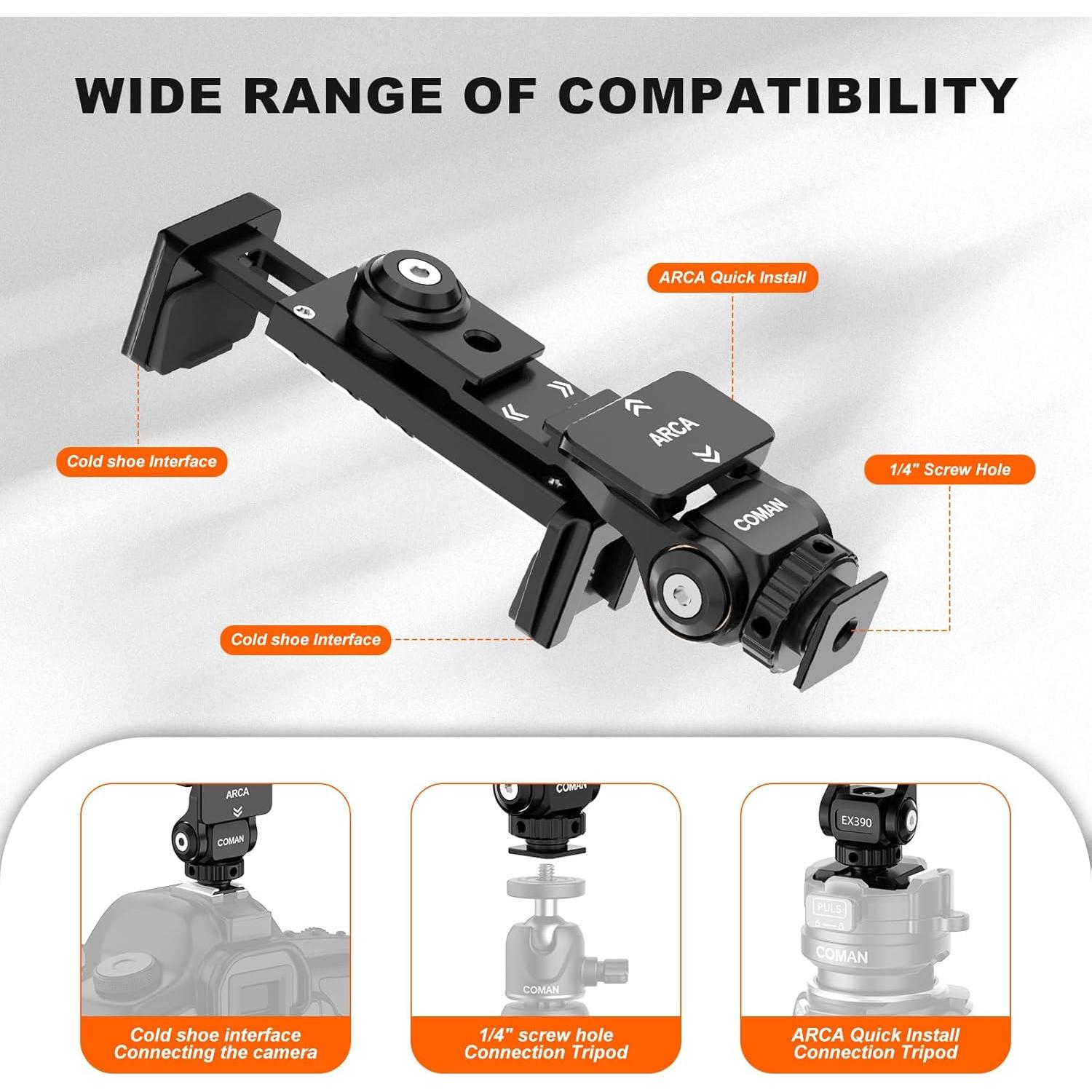 Soporte de trípode portátil COMAN EX390 para teléfono 360°