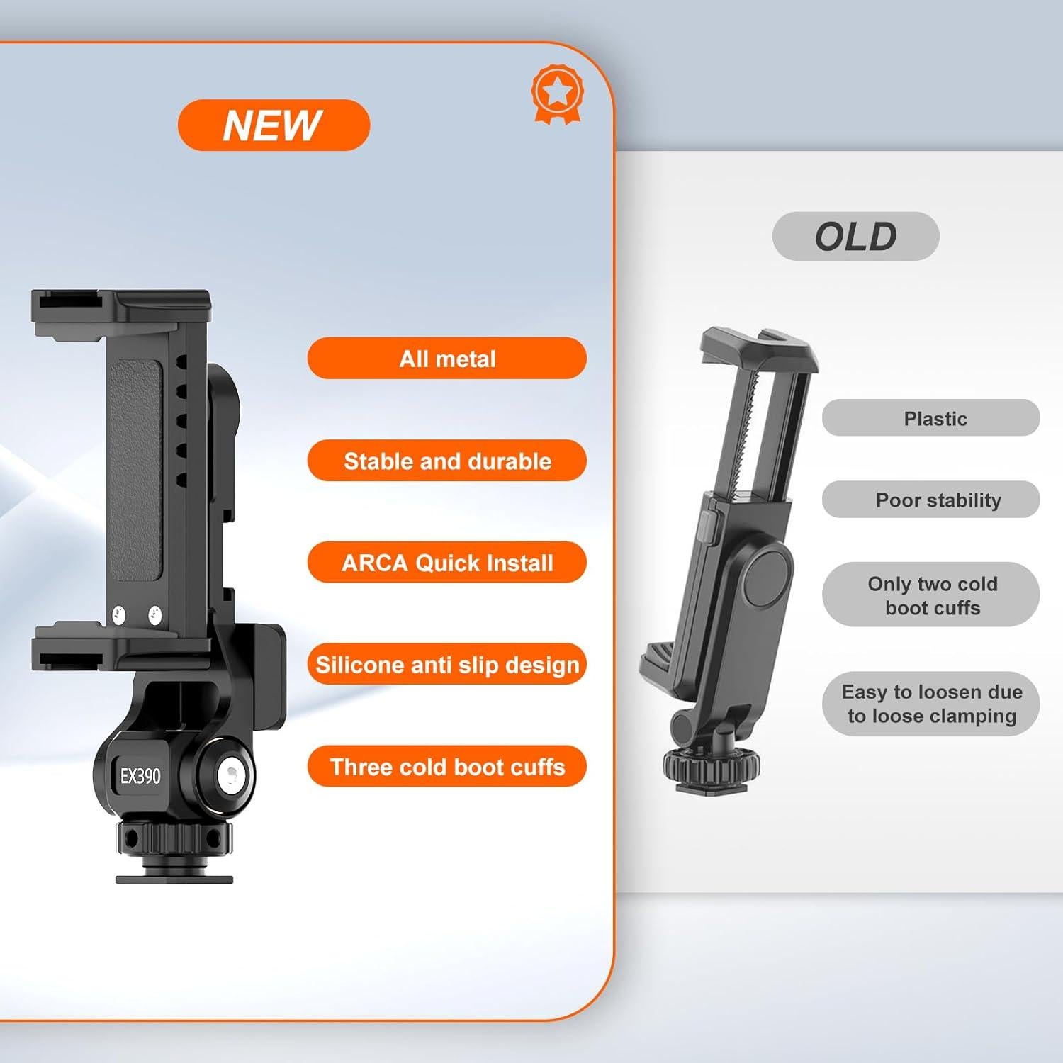 Soporte de trípode portátil COMAN EX390 para teléfono 360°