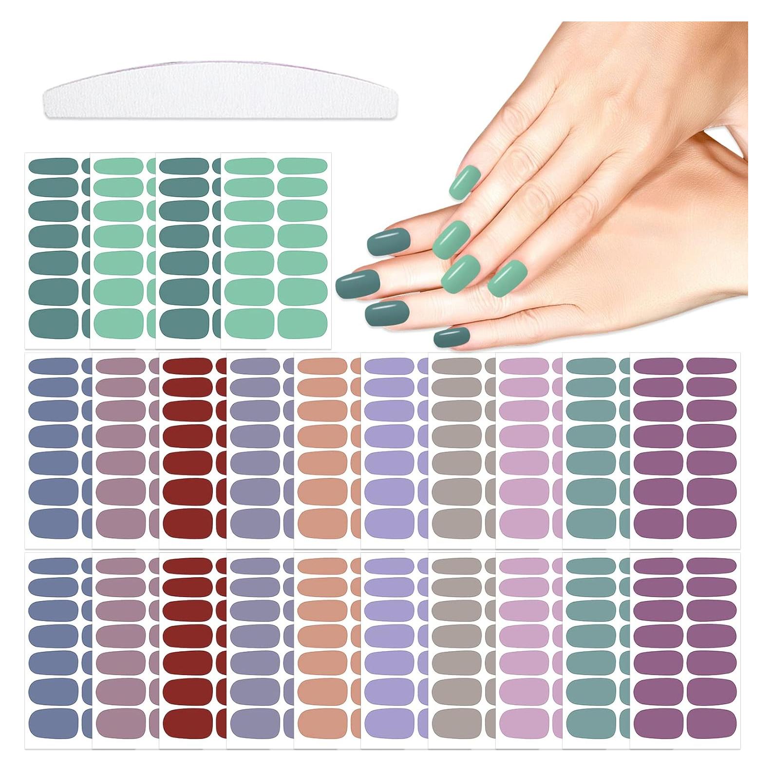 336 Pcs Stickers de Uñas Autoadhesivos YECIRALA - 24 Hojas